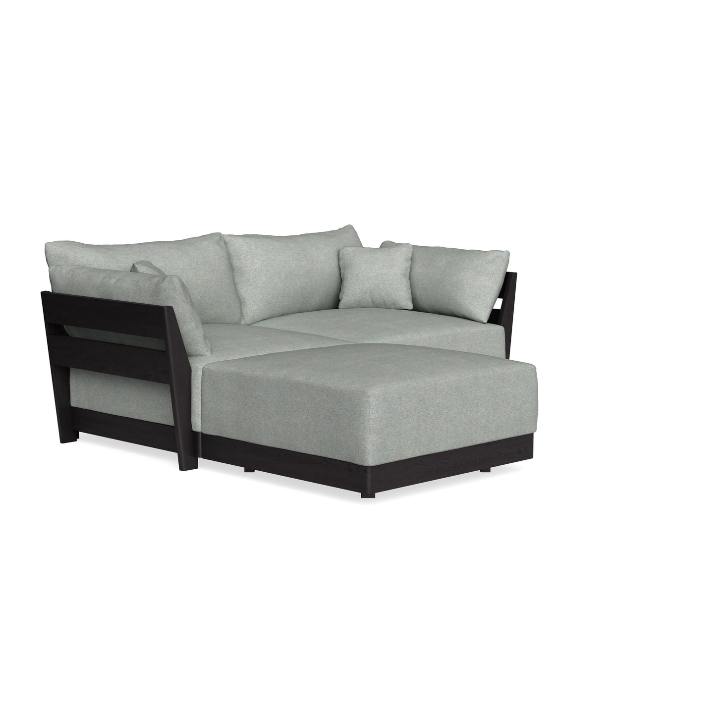 Modular Bondi Black 2-Seater Sectional in Spa | Classic Blend