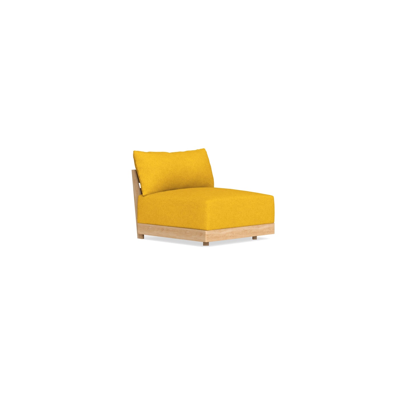 Modular Bondi Latte Armless Chair in Sunflower | Memory Foam Blend