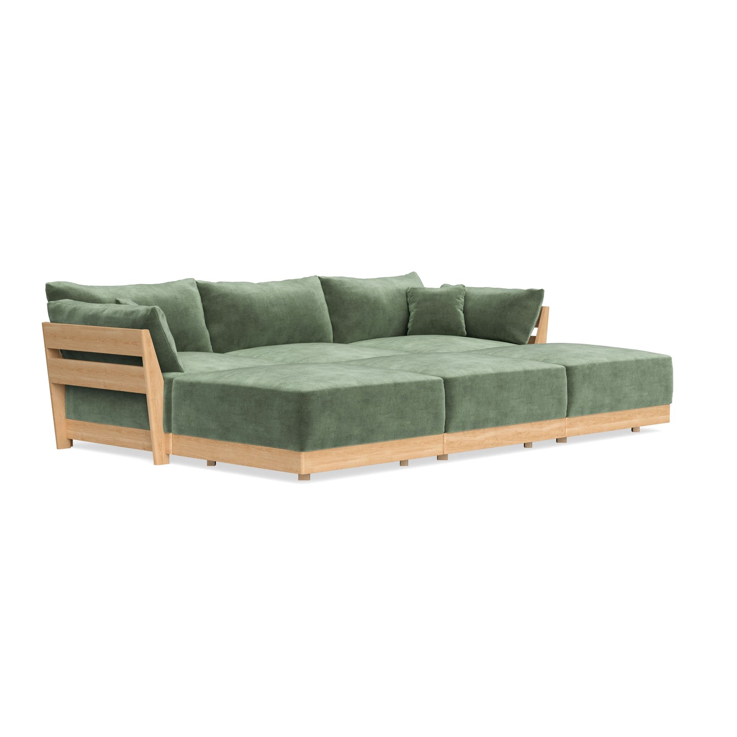 Slipcover Only - Modular Bondi 3-Seater Daybed Sofa Sectional in Rosemary