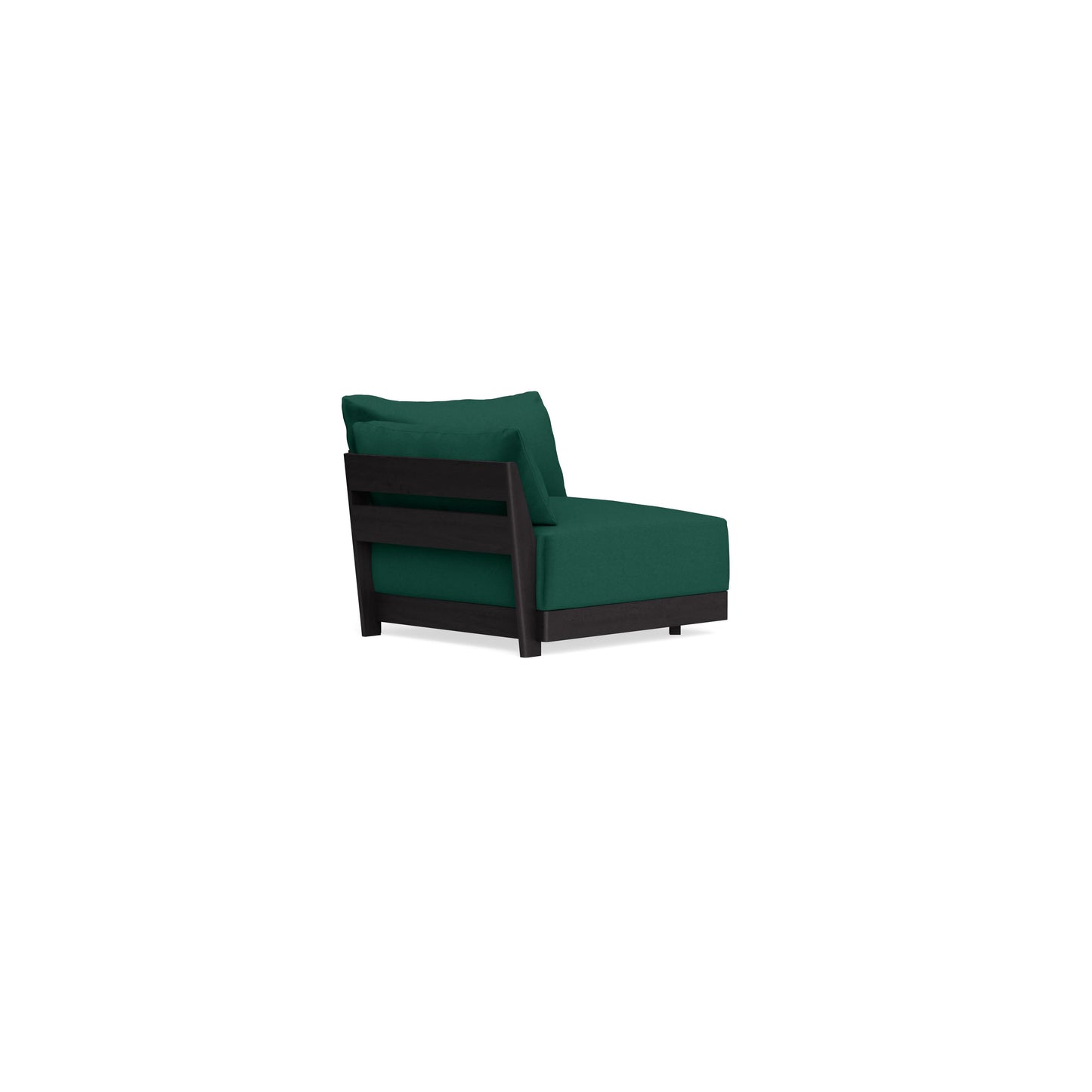 Modular Bondi Black End Chair in Evergreen | Memory Foam Blend