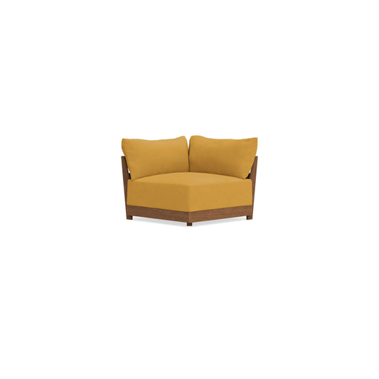 Modular Bondi Espresso Corner Chair in Honey | Memory Foam Blend