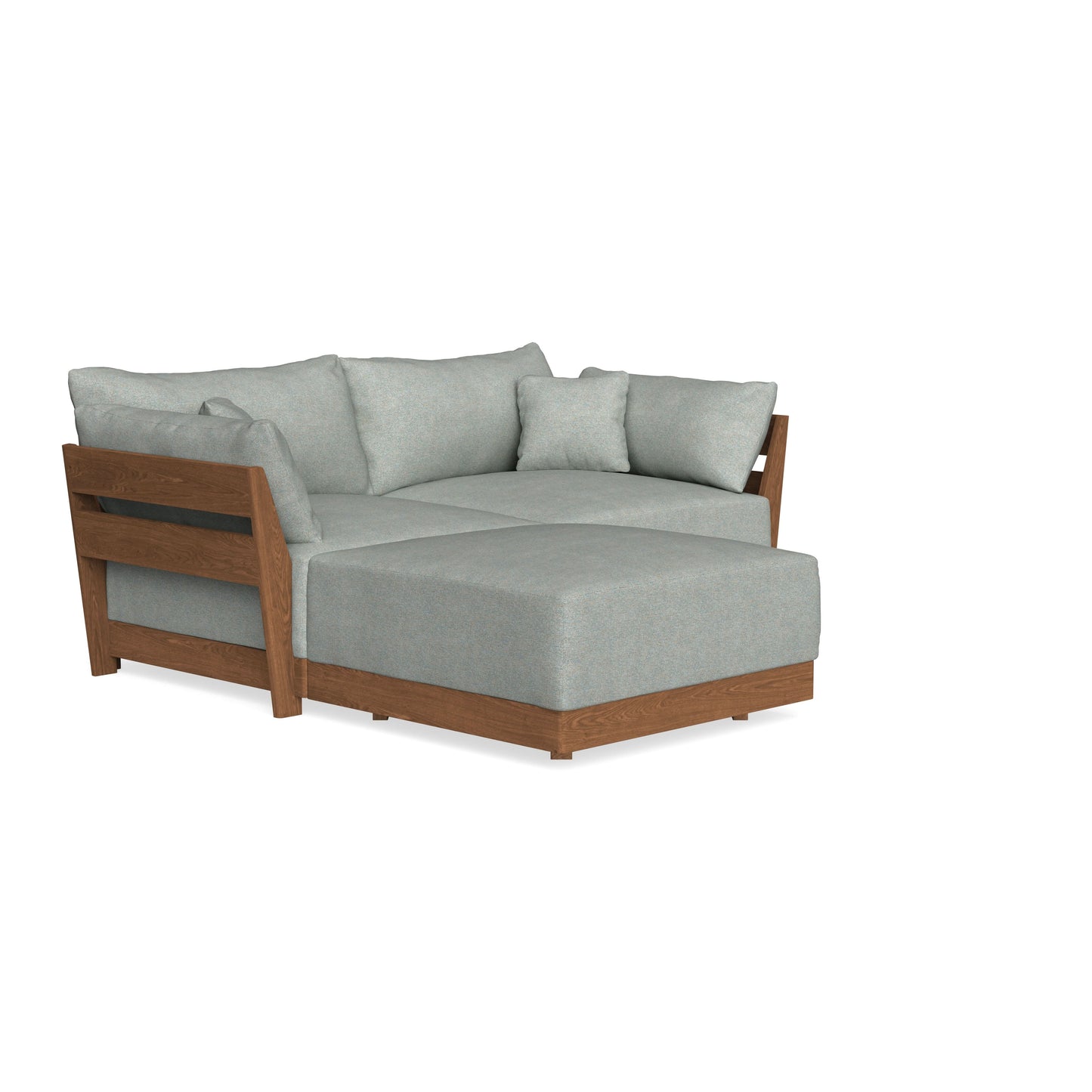 Modular Bondi Espresso 2-Seater Sectional in Spa | Memory Foam Blend