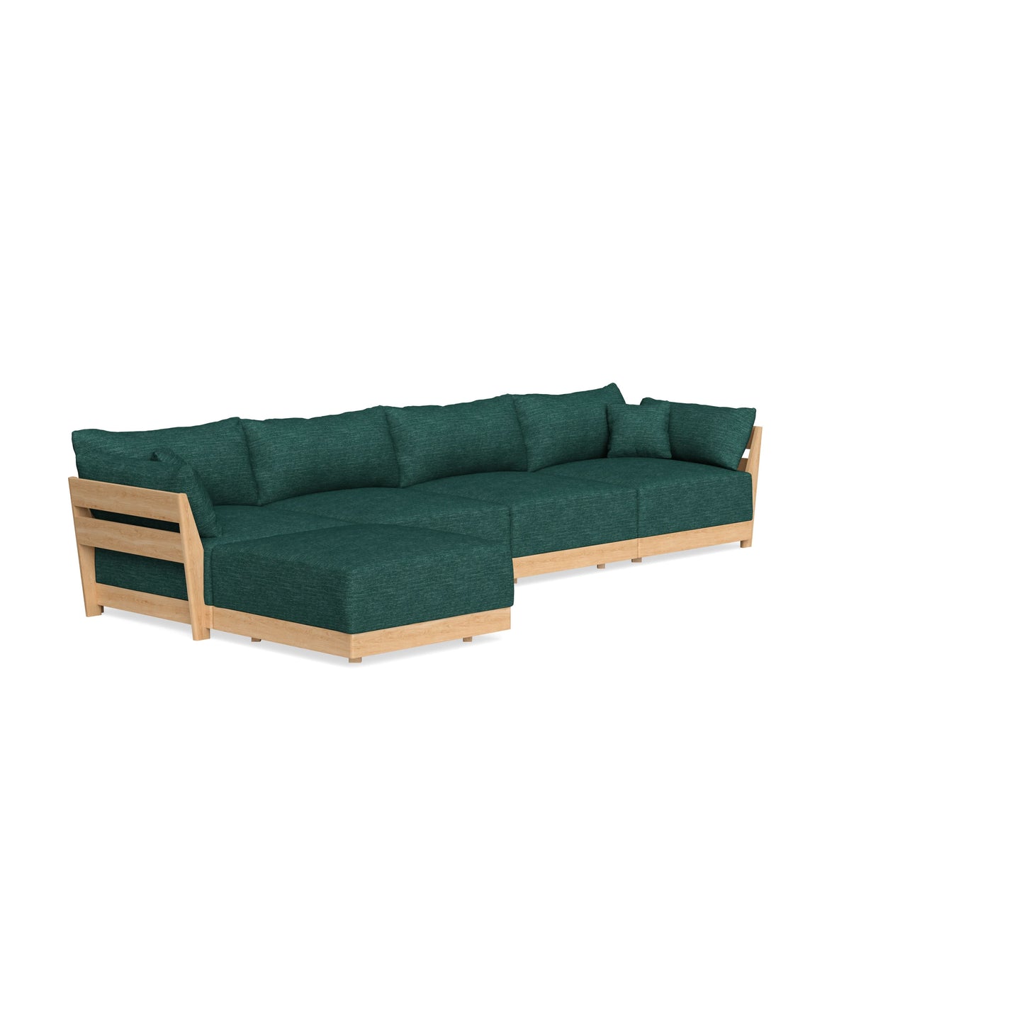 Slipcover Only - Modular Bondi 4-Seater Sectional in Forest Green