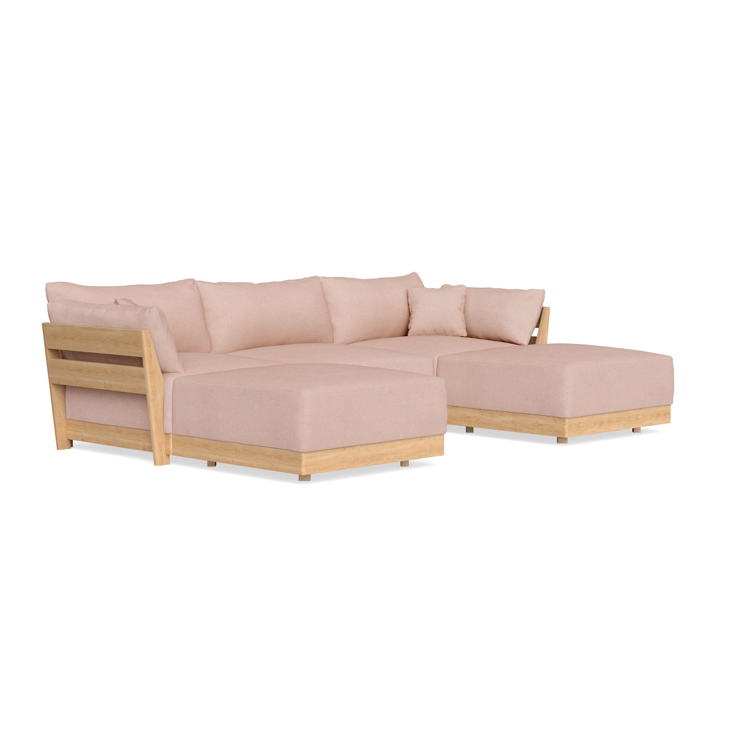 Slipcover Only - Modular Bondi 3-Seater U-Sectional in Rose Quartz