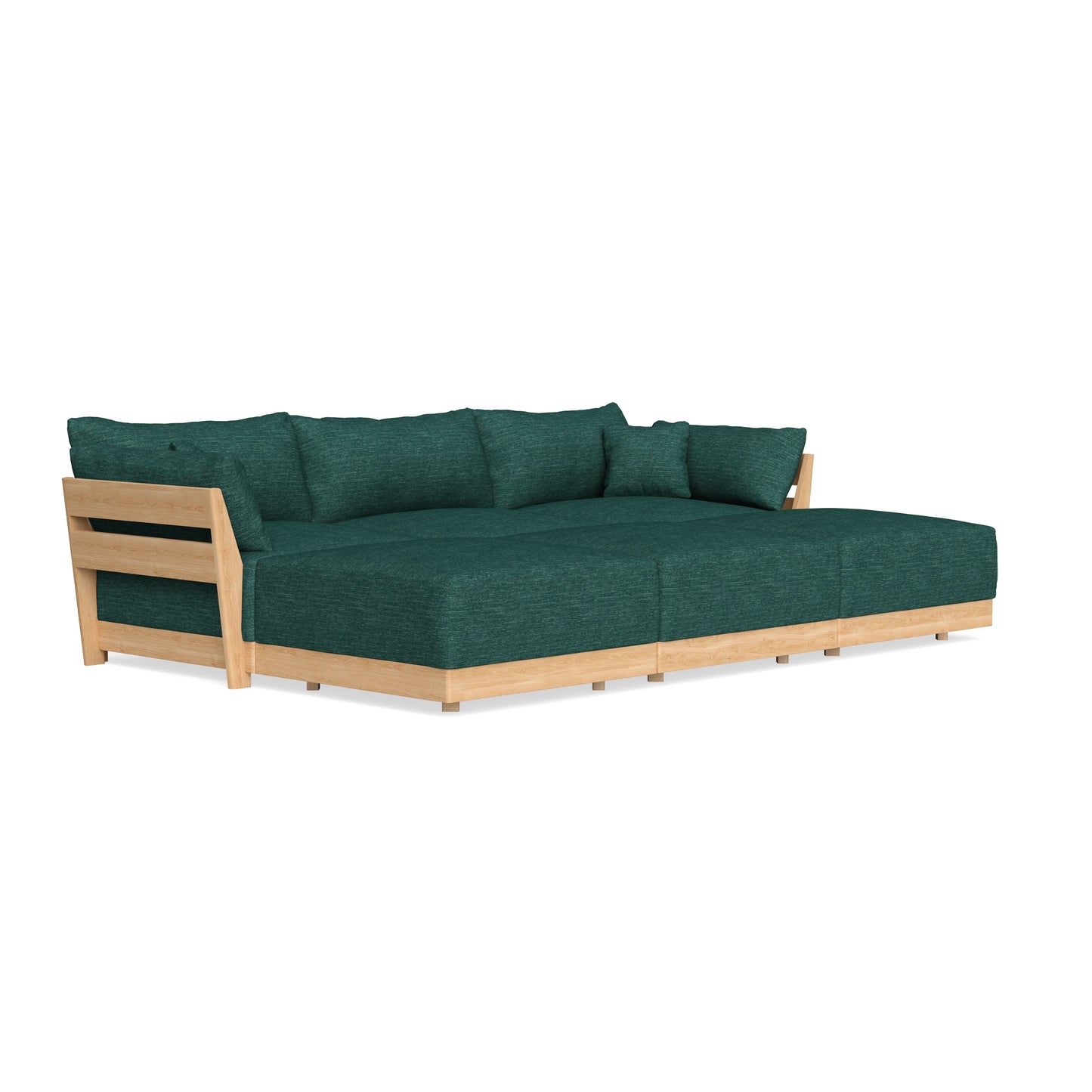 Slipcover Only - Modular Bondi 3-Seater Daybed Sofa Sectional in Forest Green