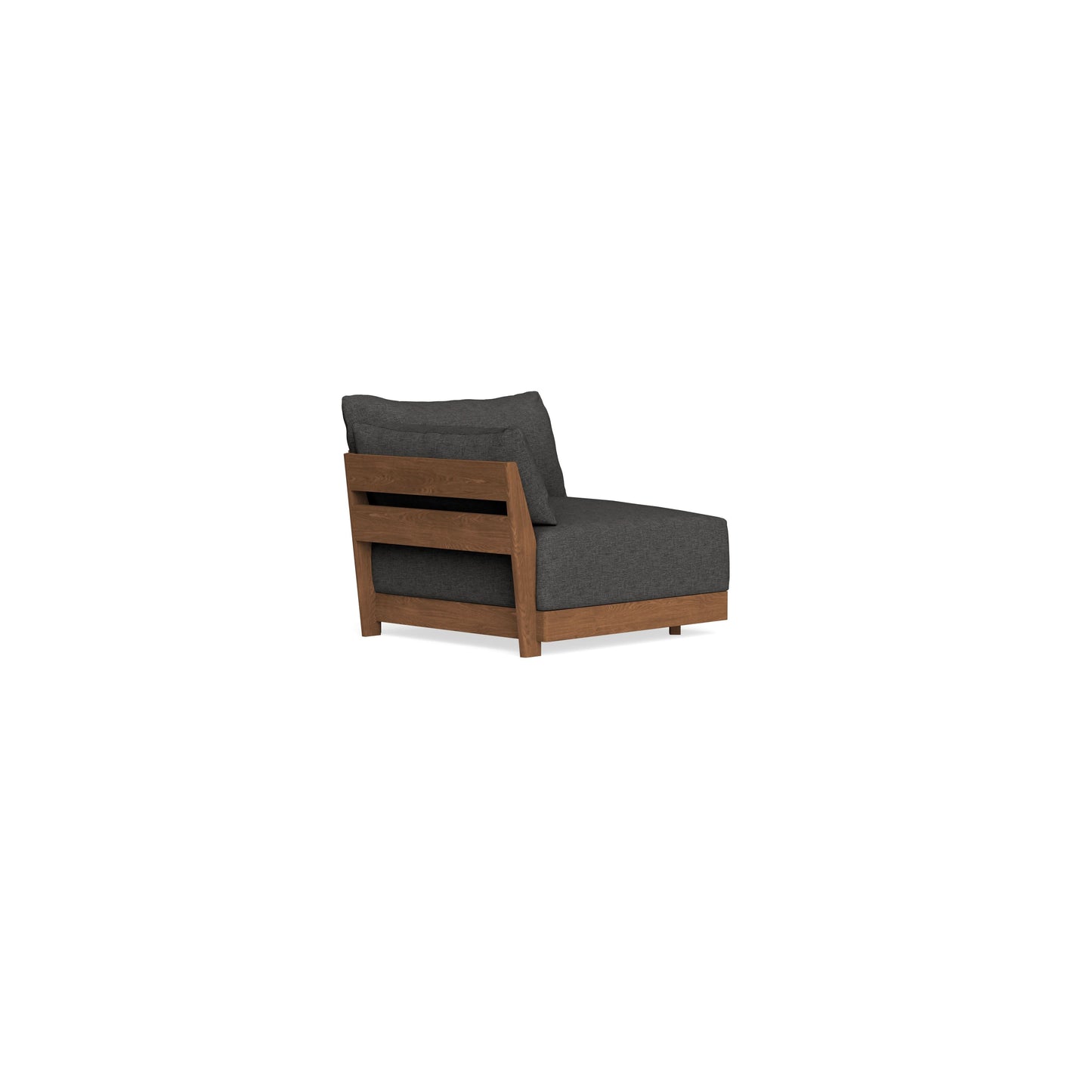 Modular Bondi Espresso End Chair in Graphite | Memory Foam Blend