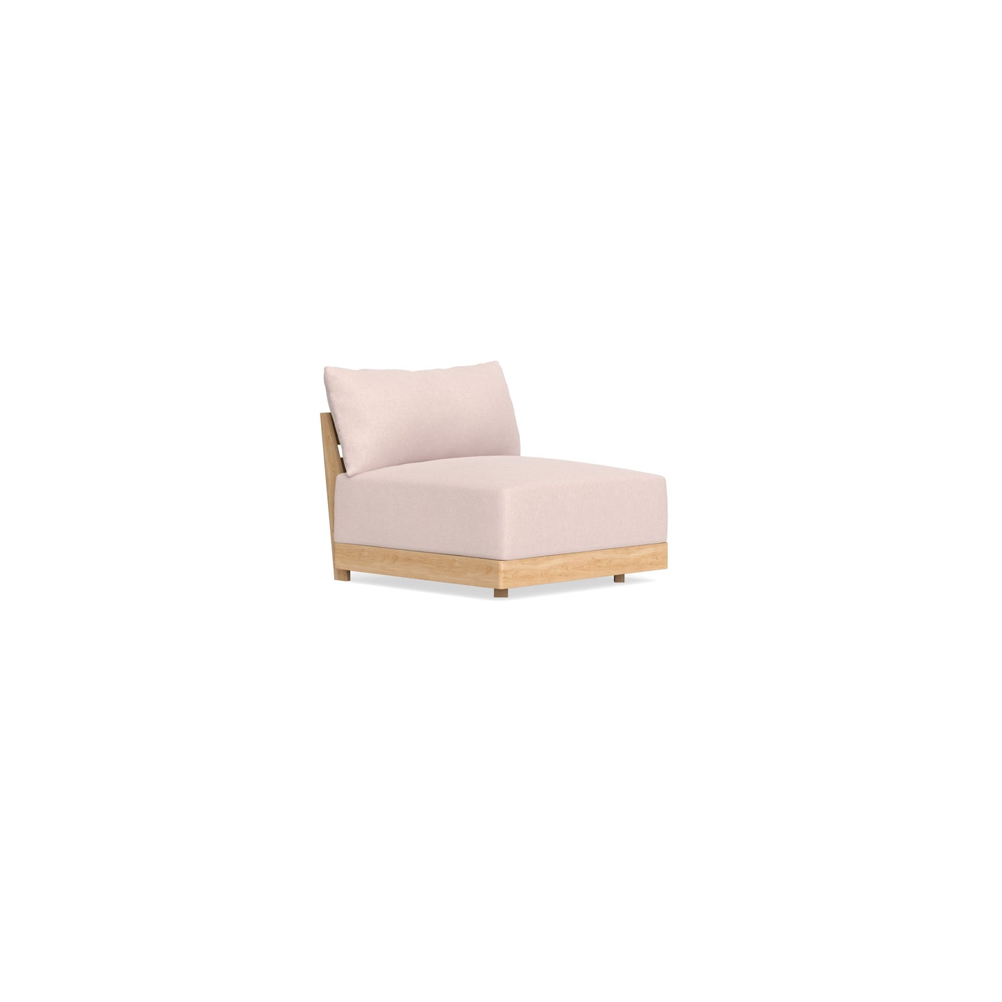 Modular Bondi Latte Armless Chair in Peony | Memory Foam Blend