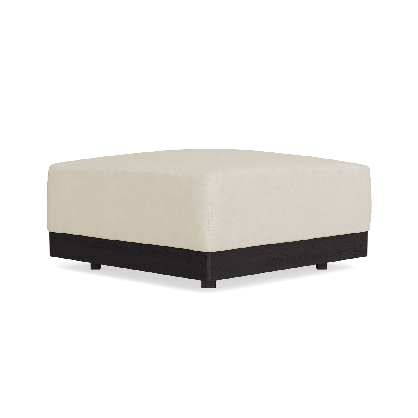 Modular Bondi Black Ottoman in Mascarpone | Classic Blend