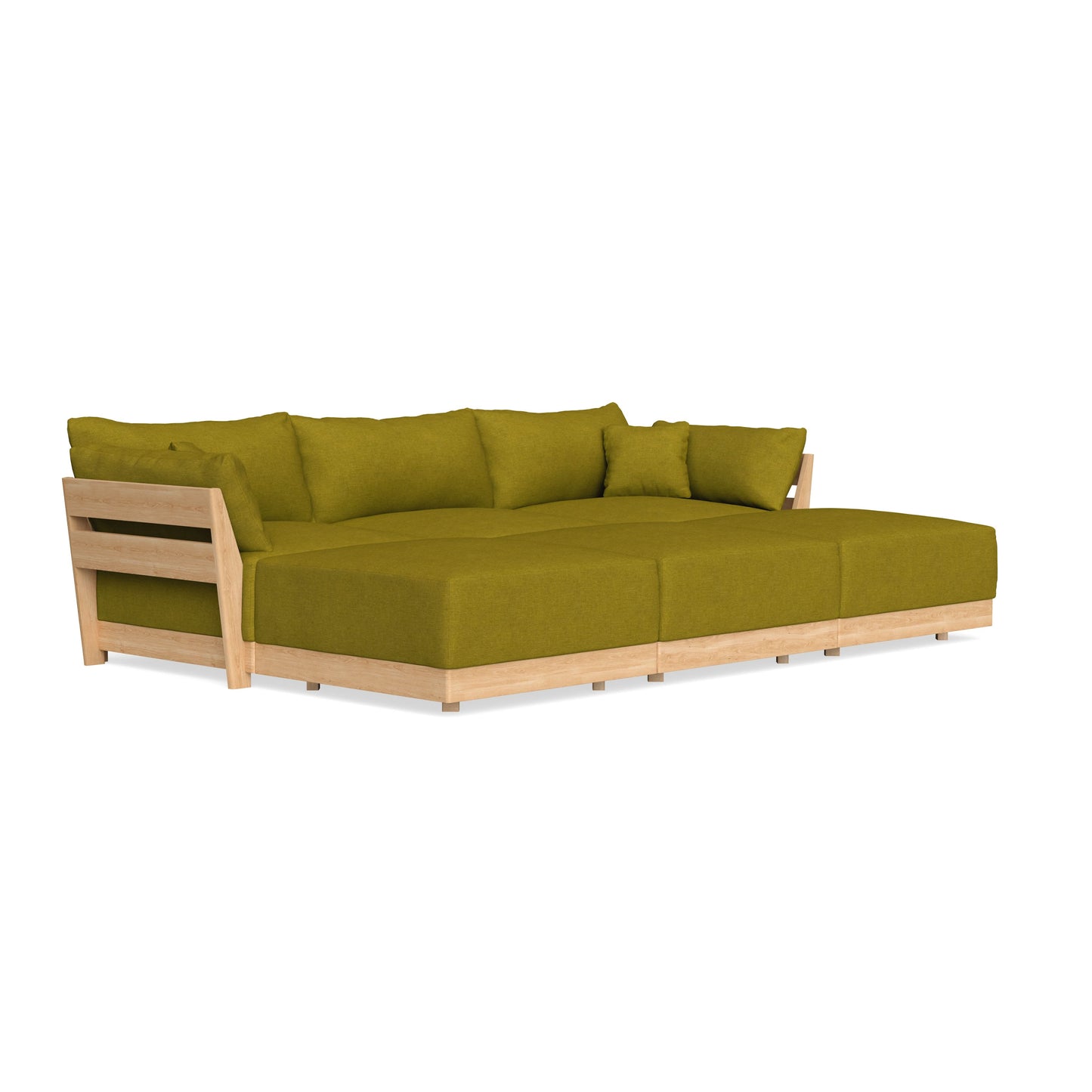 Slipcover Only - Modular Bondi 3-Seater Daybed Sofa Sectional in Olive Green