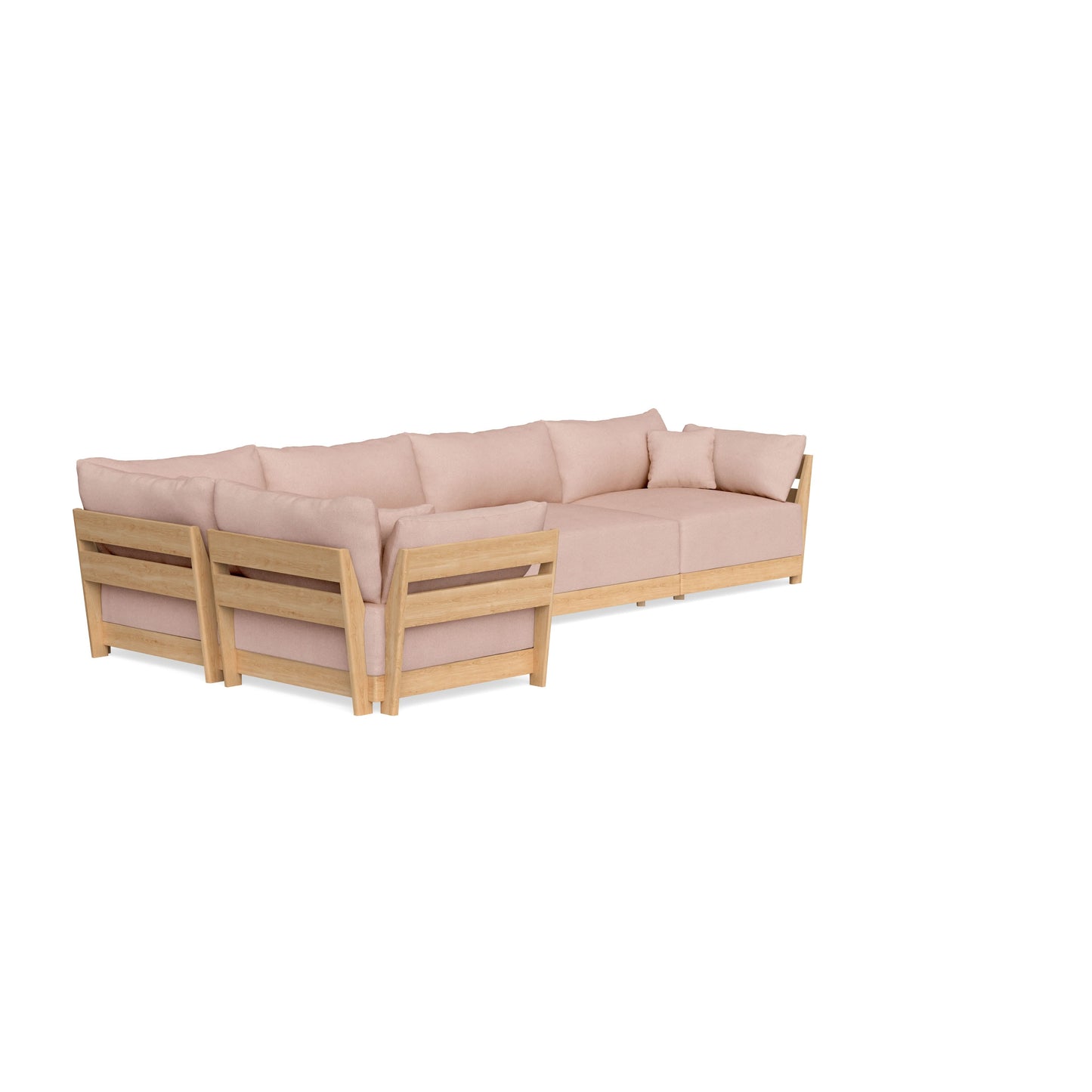 Slipcover Only - Modular Bondi 5-Seater L-Sectional in Rose Quartz
