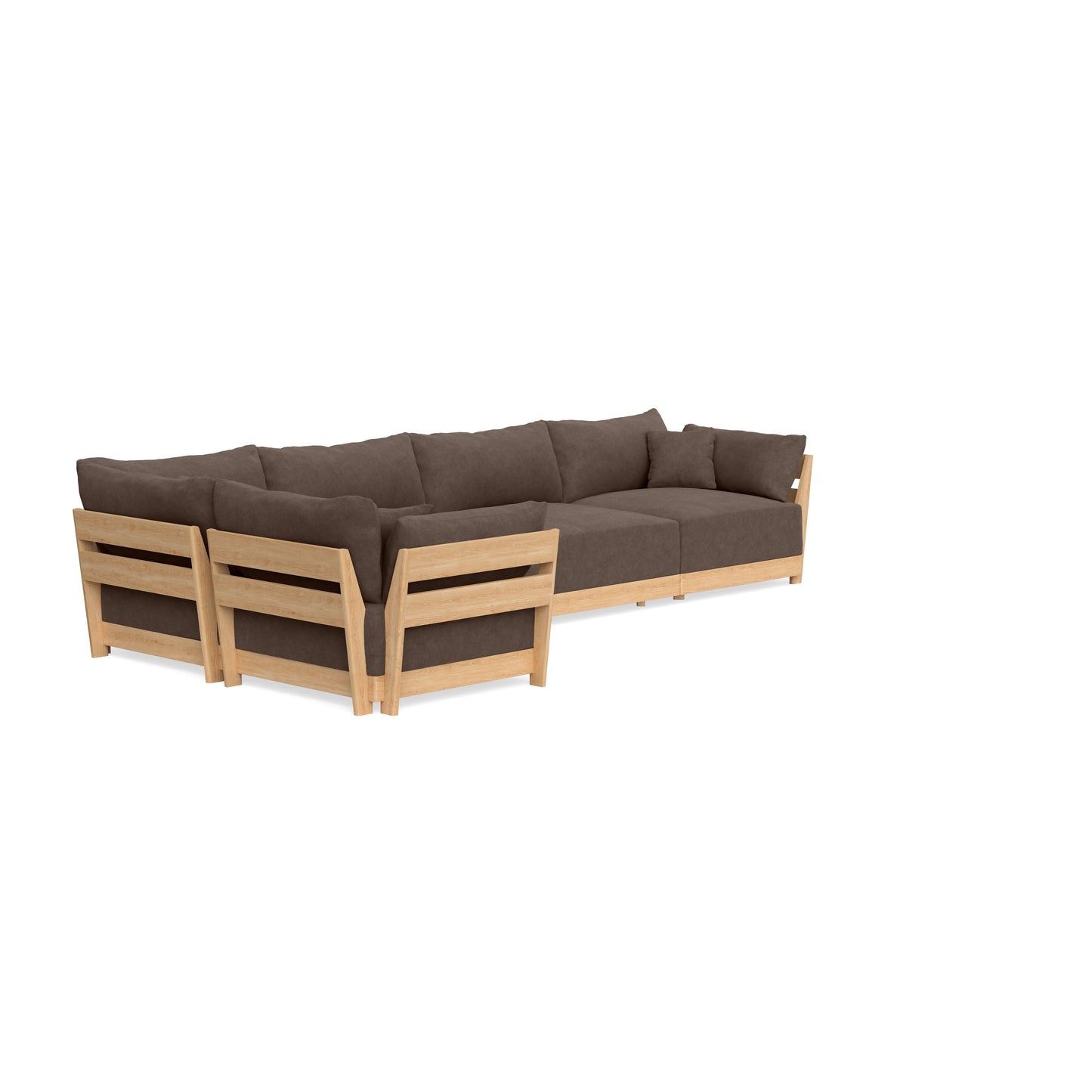 Slipcover Only - Modular Bondi 5-Seater L-Sectional in Chocolate