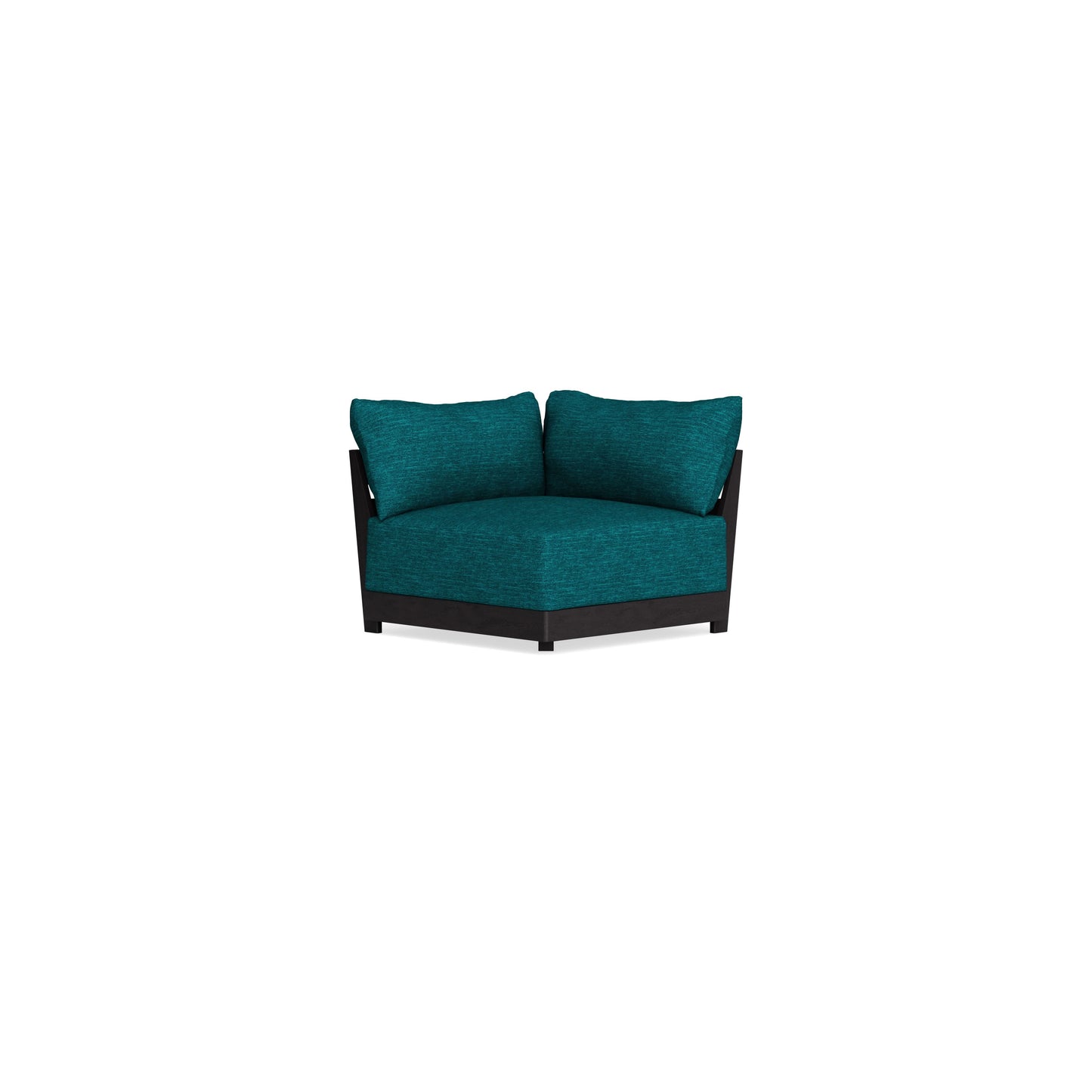 Modular Bondi Black Corner Chair in Marine Teal | Memory Foam Blend