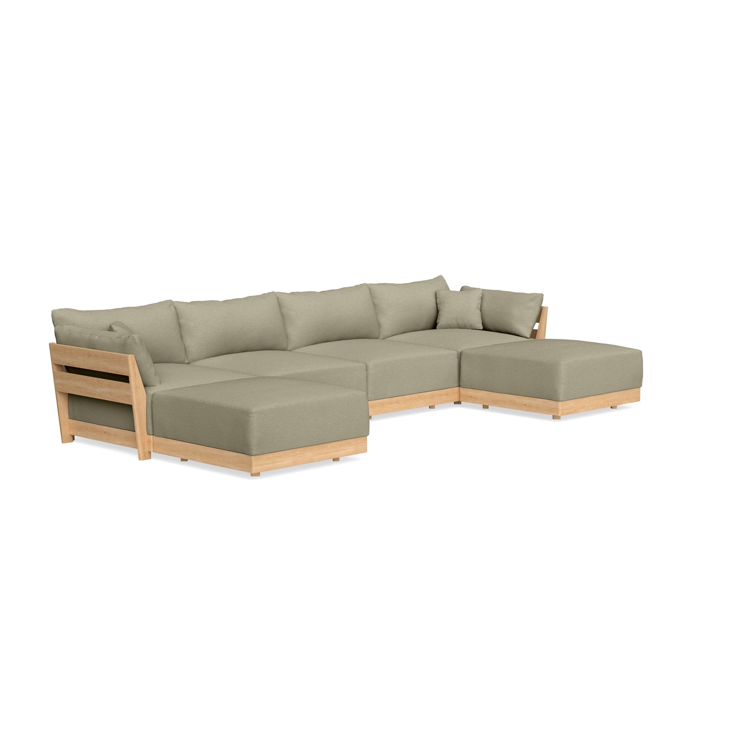Modular Bondi Latte 4-Seater U-Sectional in Cappuccino | Classic Blend