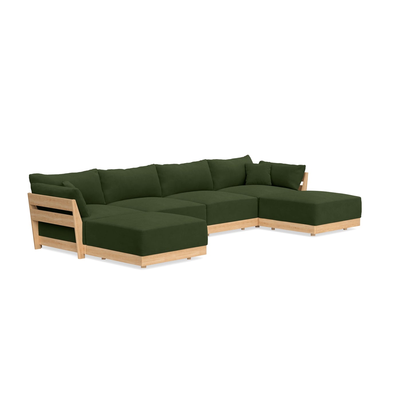Slipcover Only - Modular Bondi 4-Seater U-Sectional in Tuscan Green