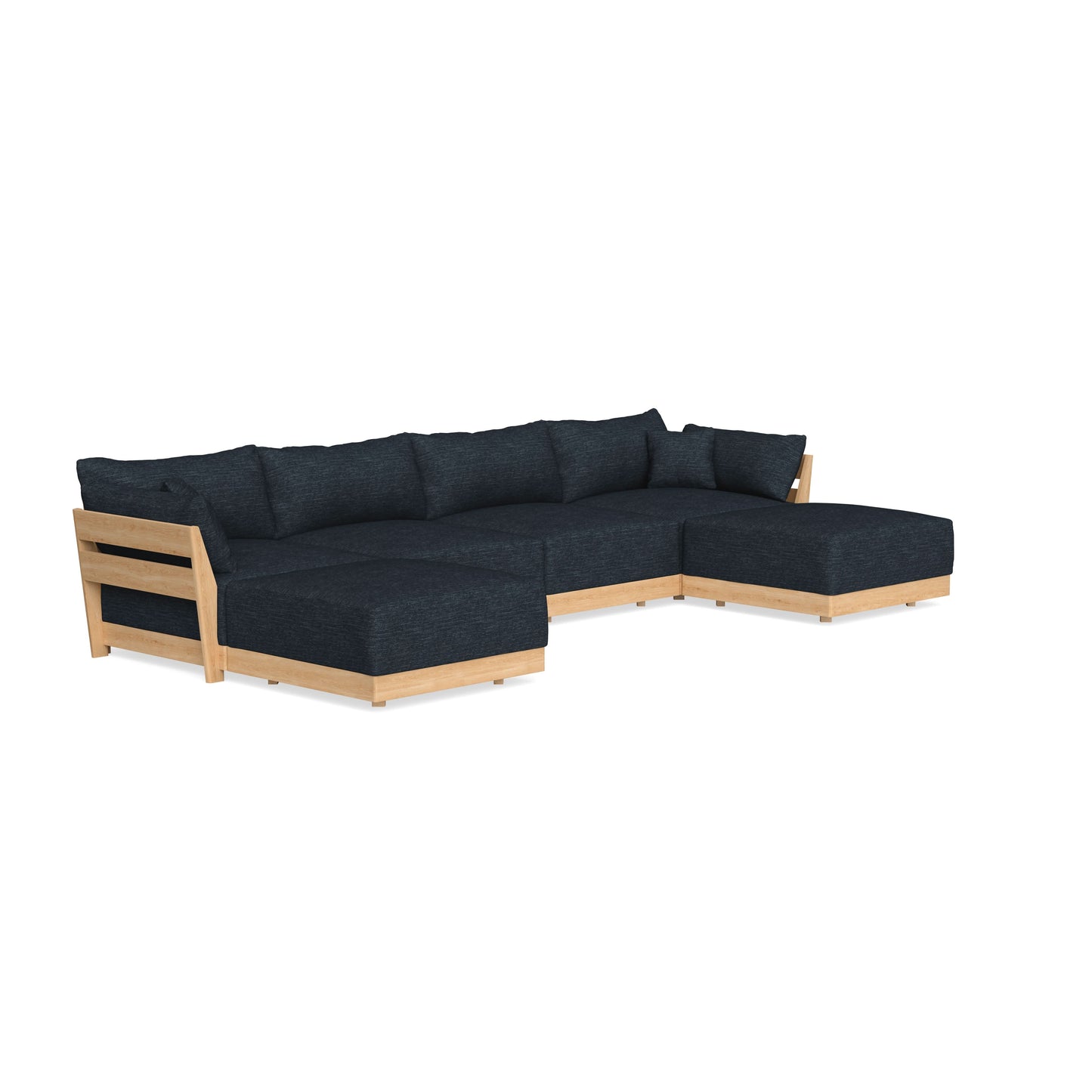 Slipcover Only - Modular Bondi 4-Seater U-Sectional in Baltic Blue