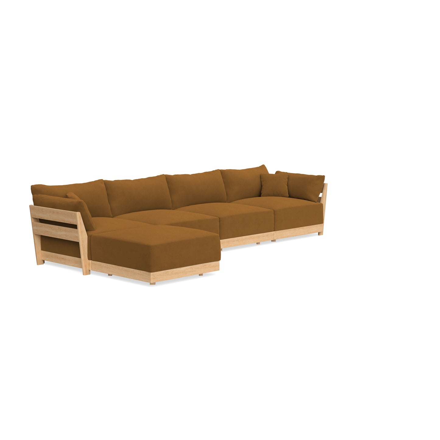 Slipcover Only - Modular Bondi 4-Seater Sectional in Cognac