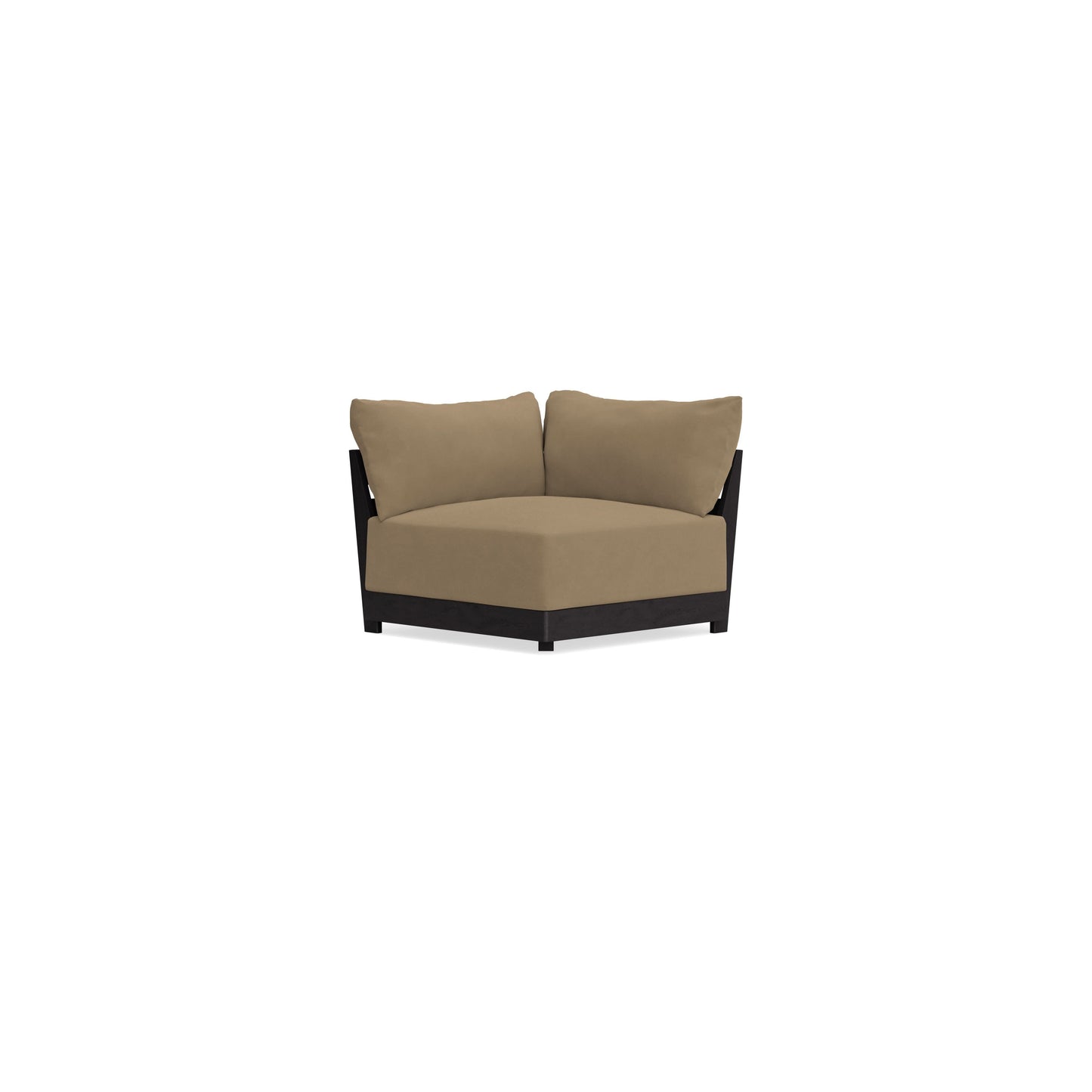 Modular Bondi Black Corner Chair in Macchiato | Memory Foam Blend