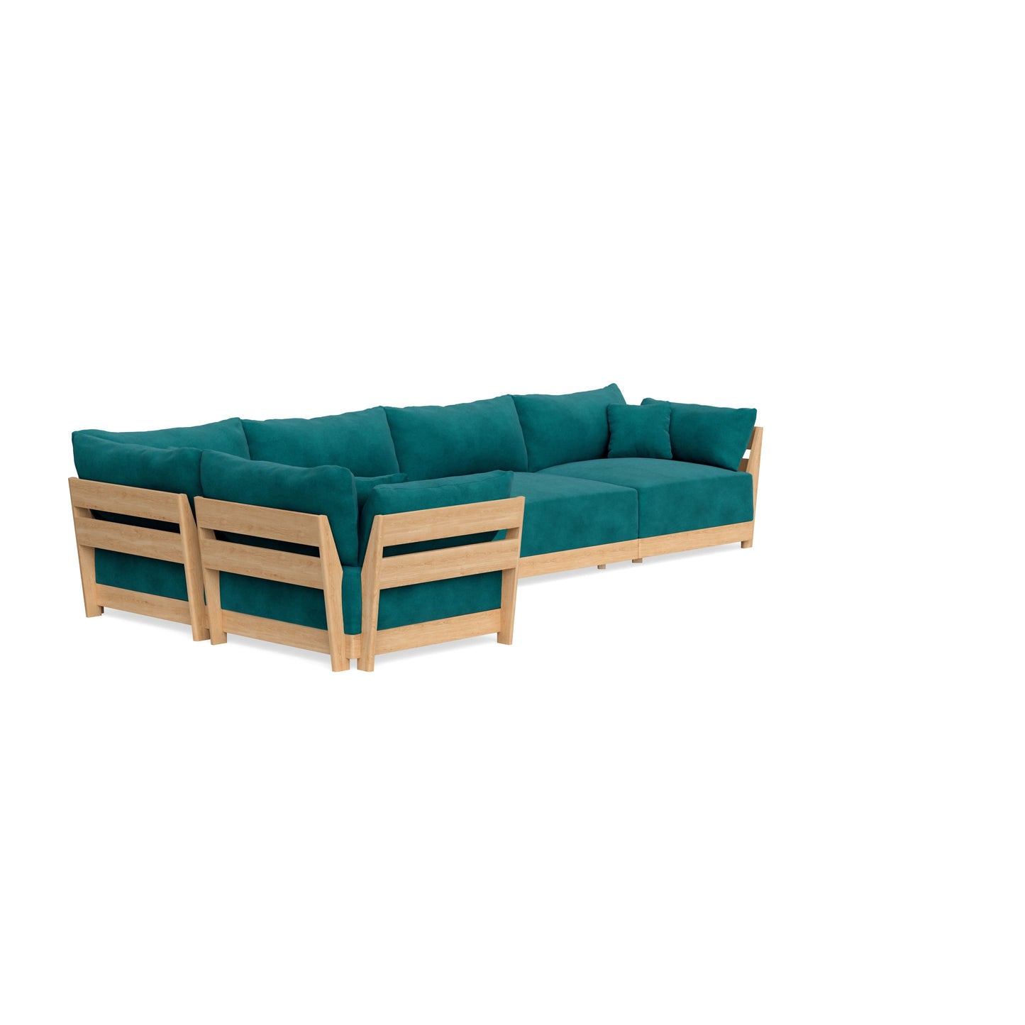 Slipcover Only - Modular Bondi 5-Seater L-Sectional in Peacock