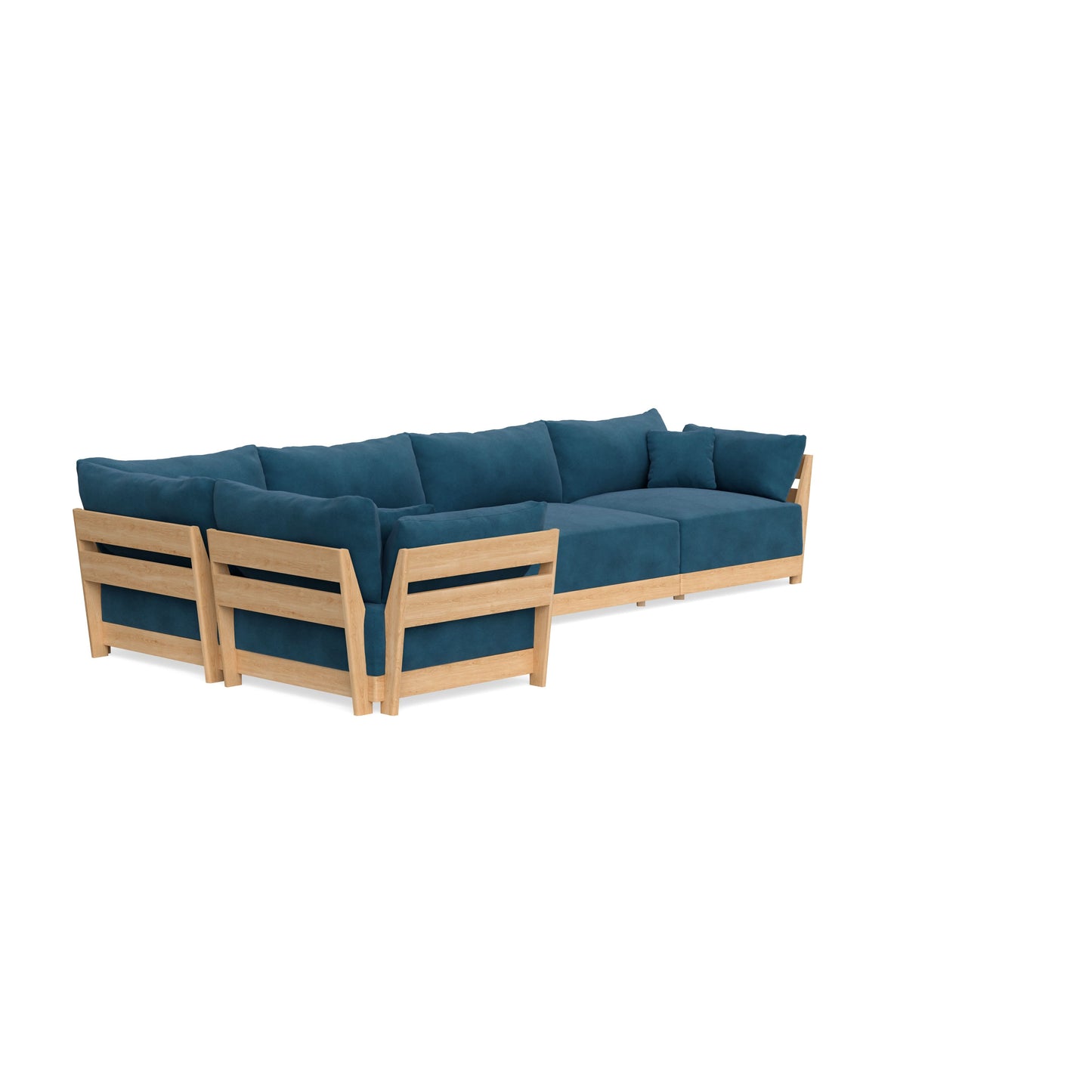 Slipcover Only - Modular Bondi 5-Seater L-Sectional in Commodore Blue