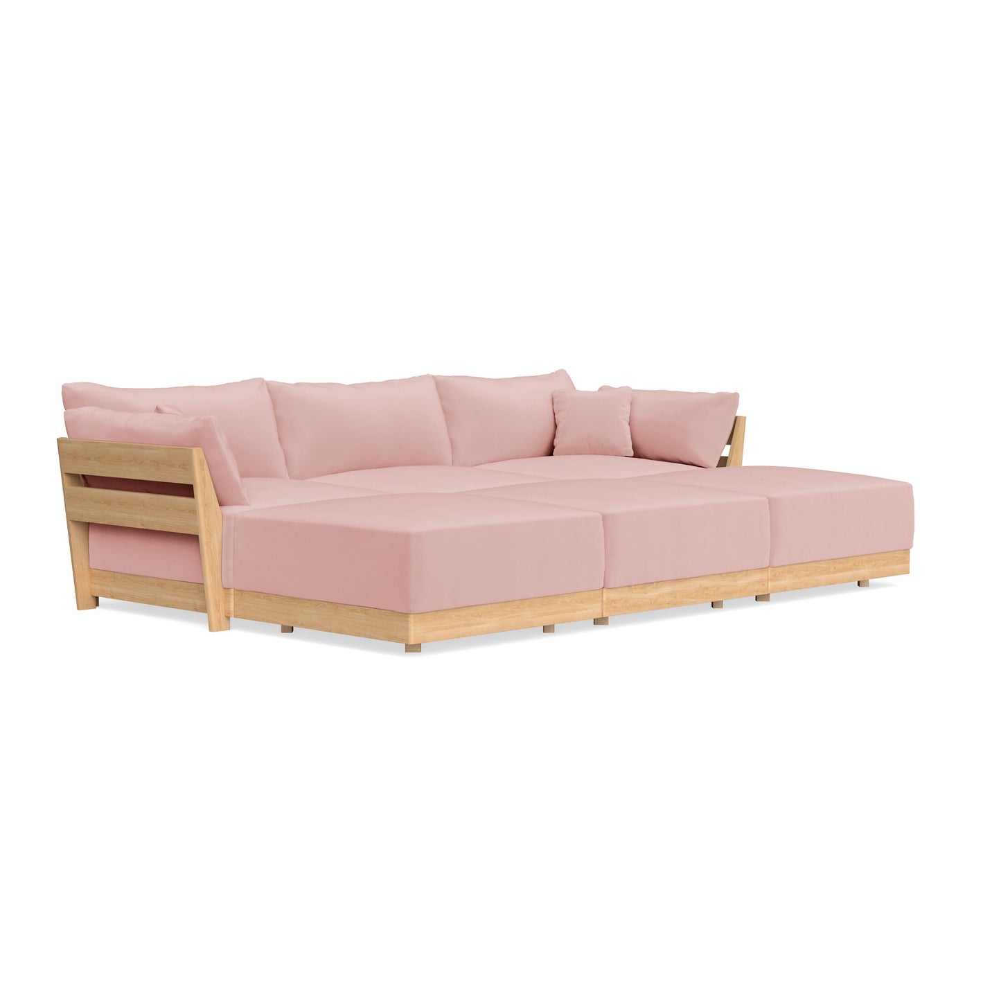 Slipcover Only - Modular Bondi 3-Seater Daybed Sofa Sectional in Powder Pink