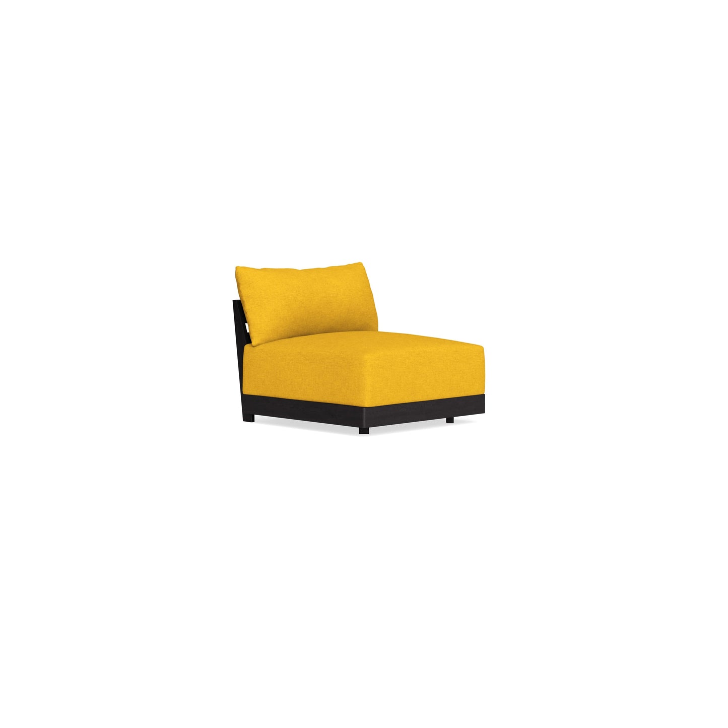 Modular Bondi Black Armless Chair in Sunflower | Memory Foam Blend