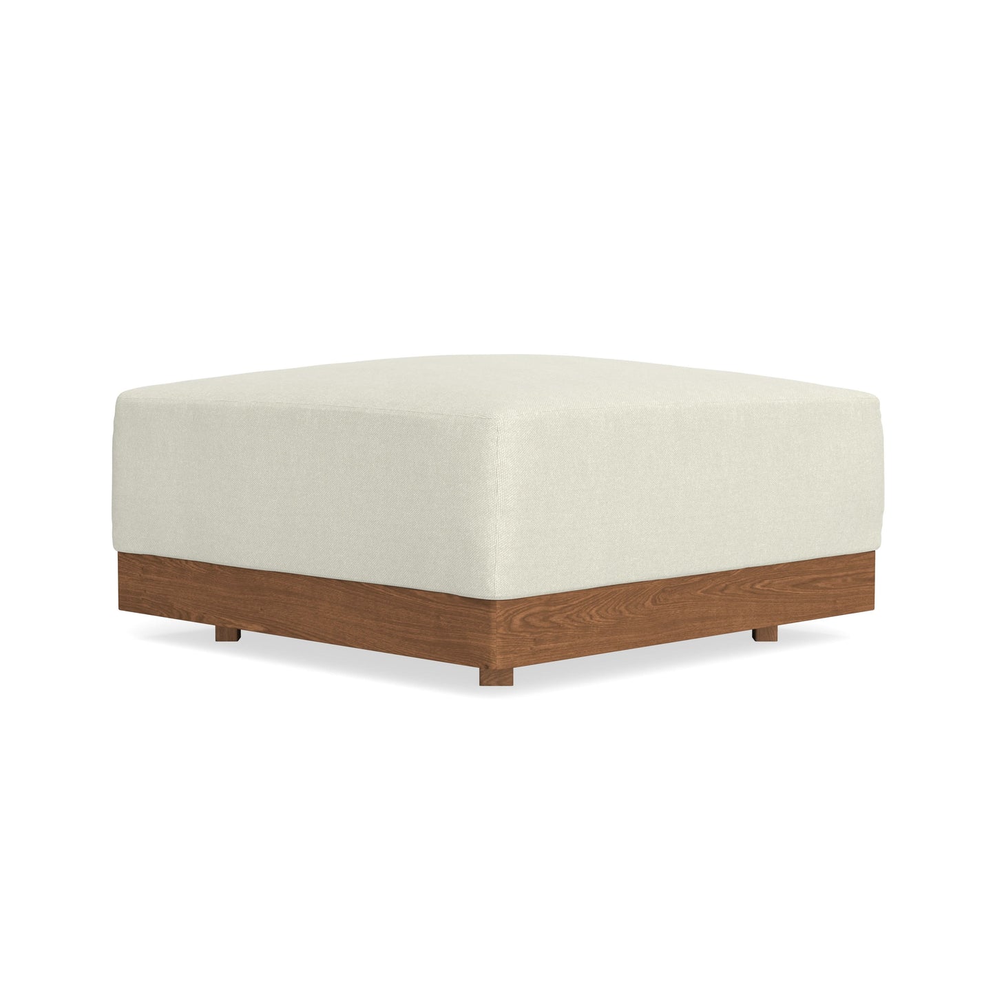 Modular Bondi Espresso Ottoman in Eggshell | Memory Foam Blend