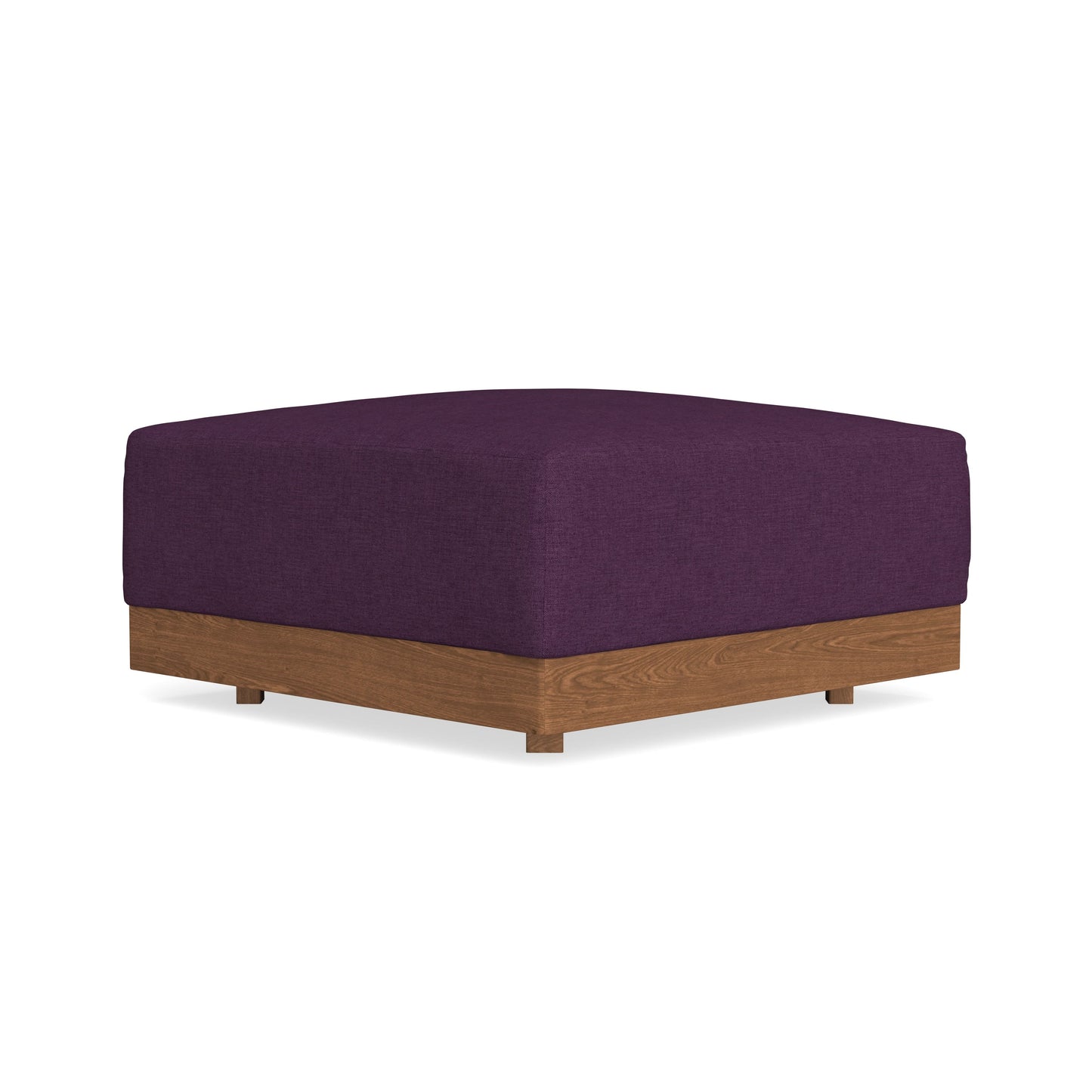 Modular Bondi Espresso Ottoman in Aubergine | Memory Foam Blend