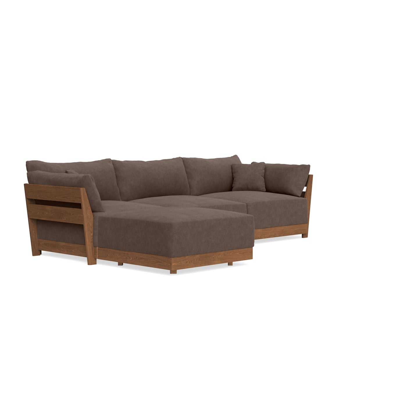 Modular Bondi Espresso 3-Seater Sectional in Chocolate | Memory Foam Blend