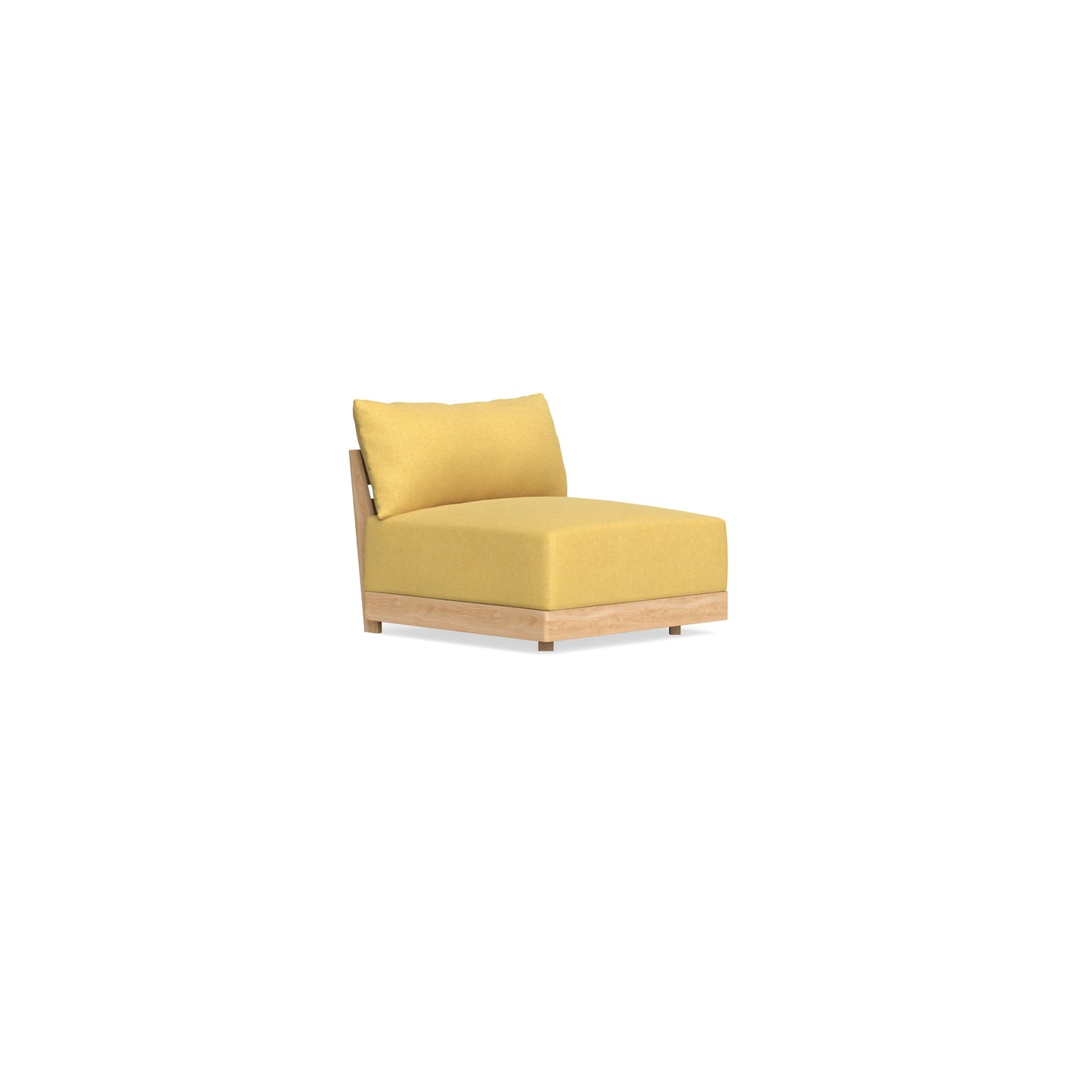 Modular Bondi Latte Armless Chair in Goldenrod | Memory Foam Blend