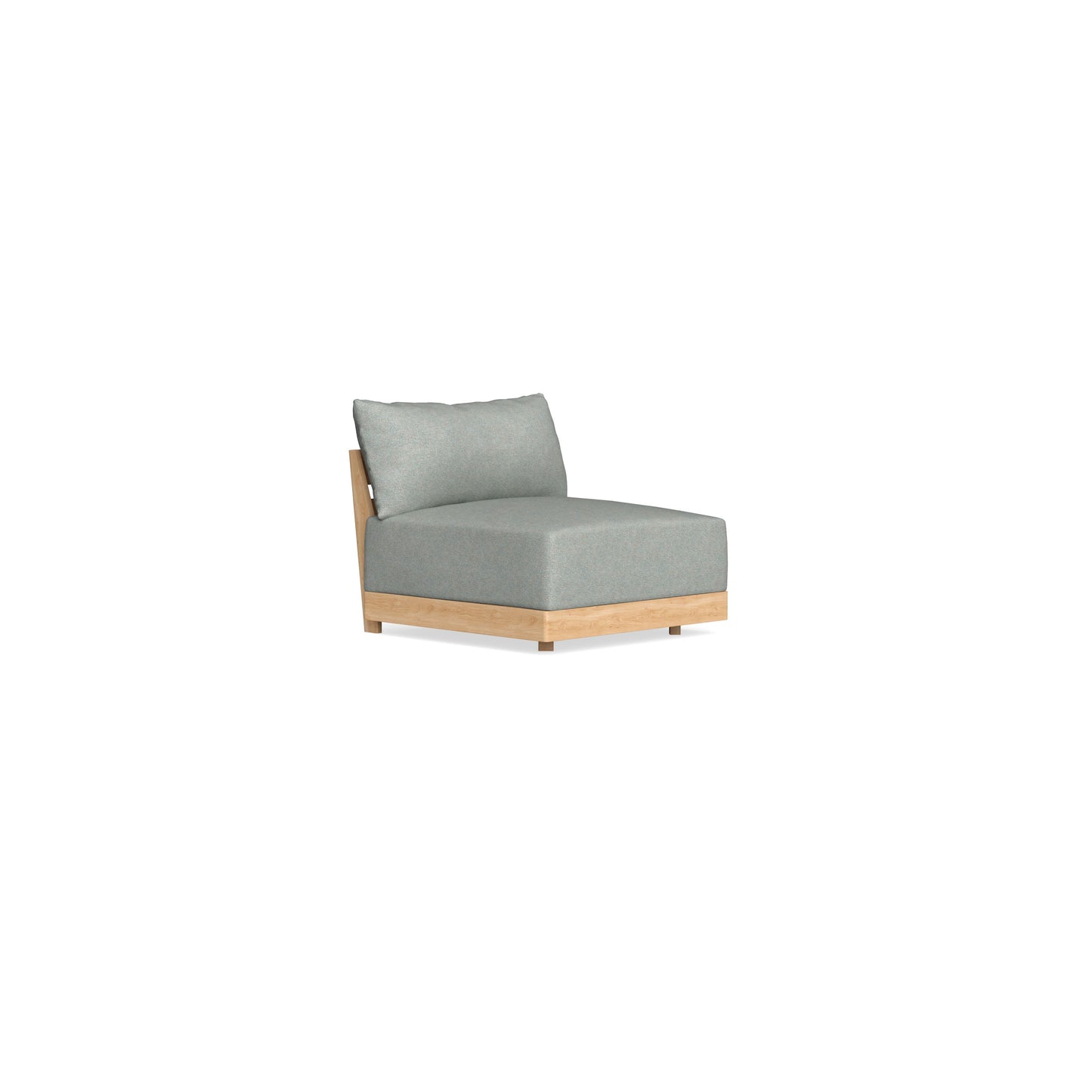 Modular Bondi Latte Armless Chair in Spa | Memory Foam Blend