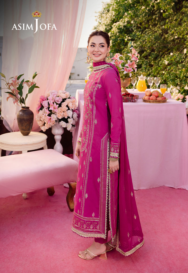 AJMJ-21 EMBROIDERED LAWN SILK  3 PCS