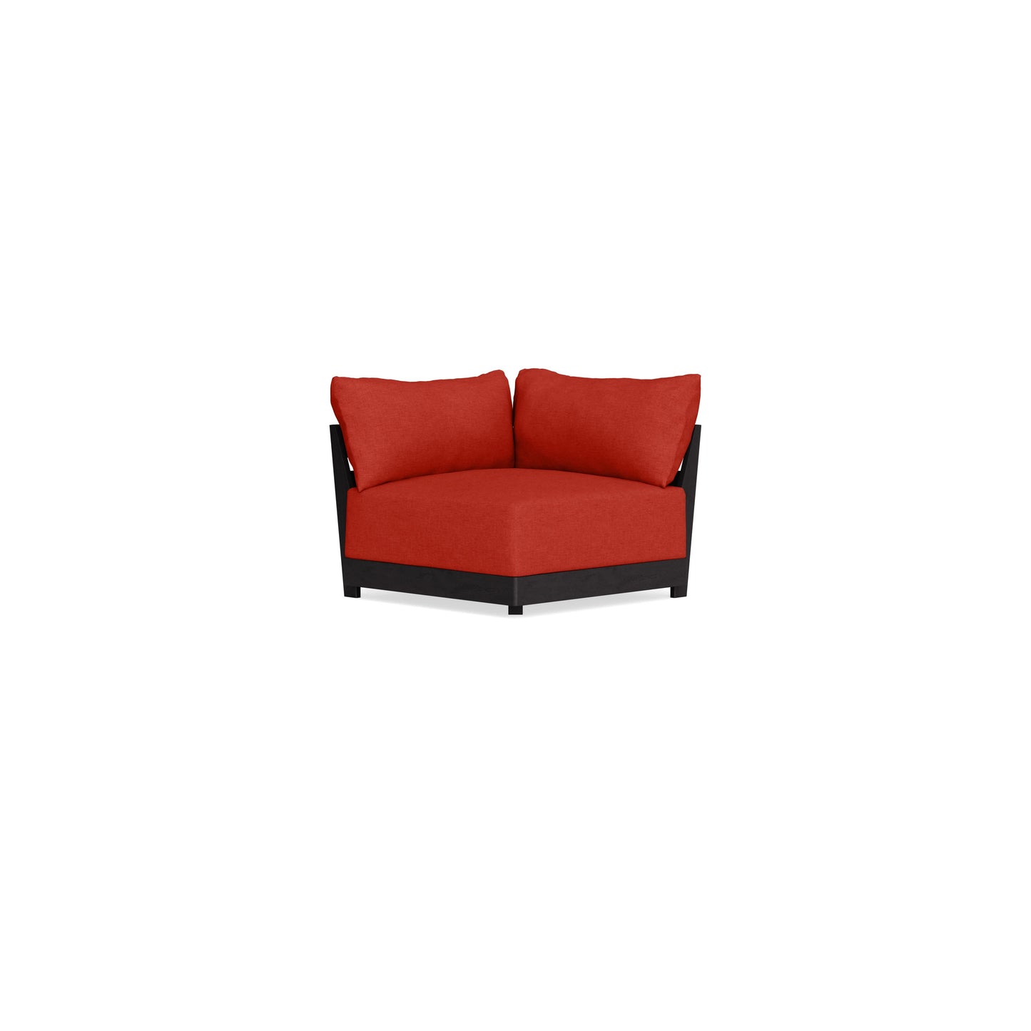 Modular Bondi Black Corner Chair in Cayenne | Memory Foam Blend