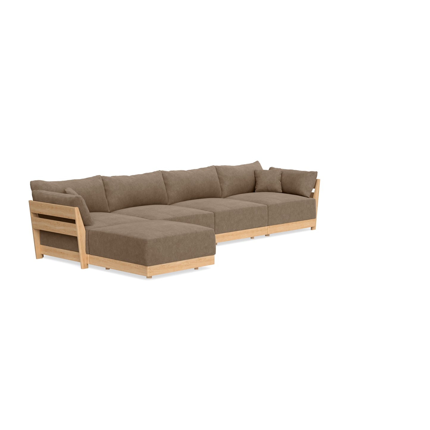 Slipcover Only - Modular Bondi 4-Seater Sectional in Coffee