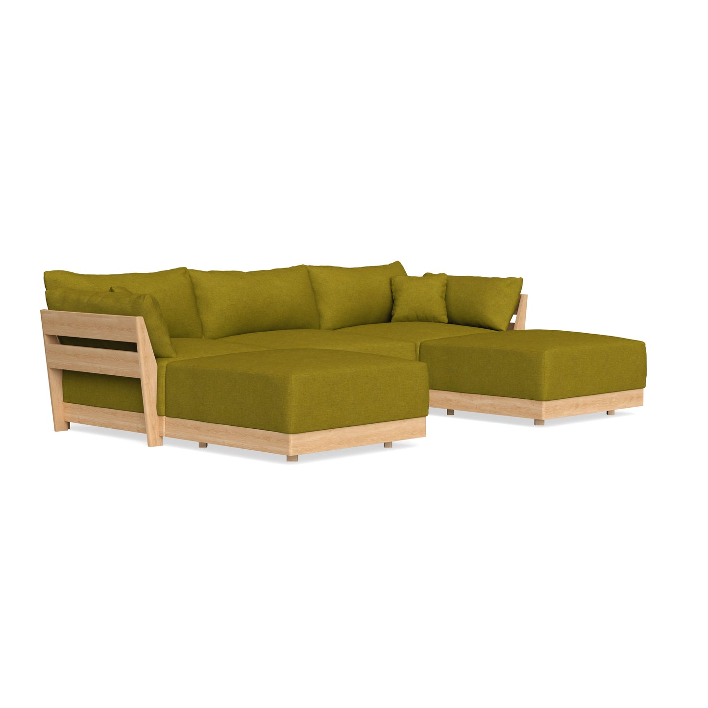 Slipcover Only - Modular Bondi 3-Seater U-Sectional in Olive Green