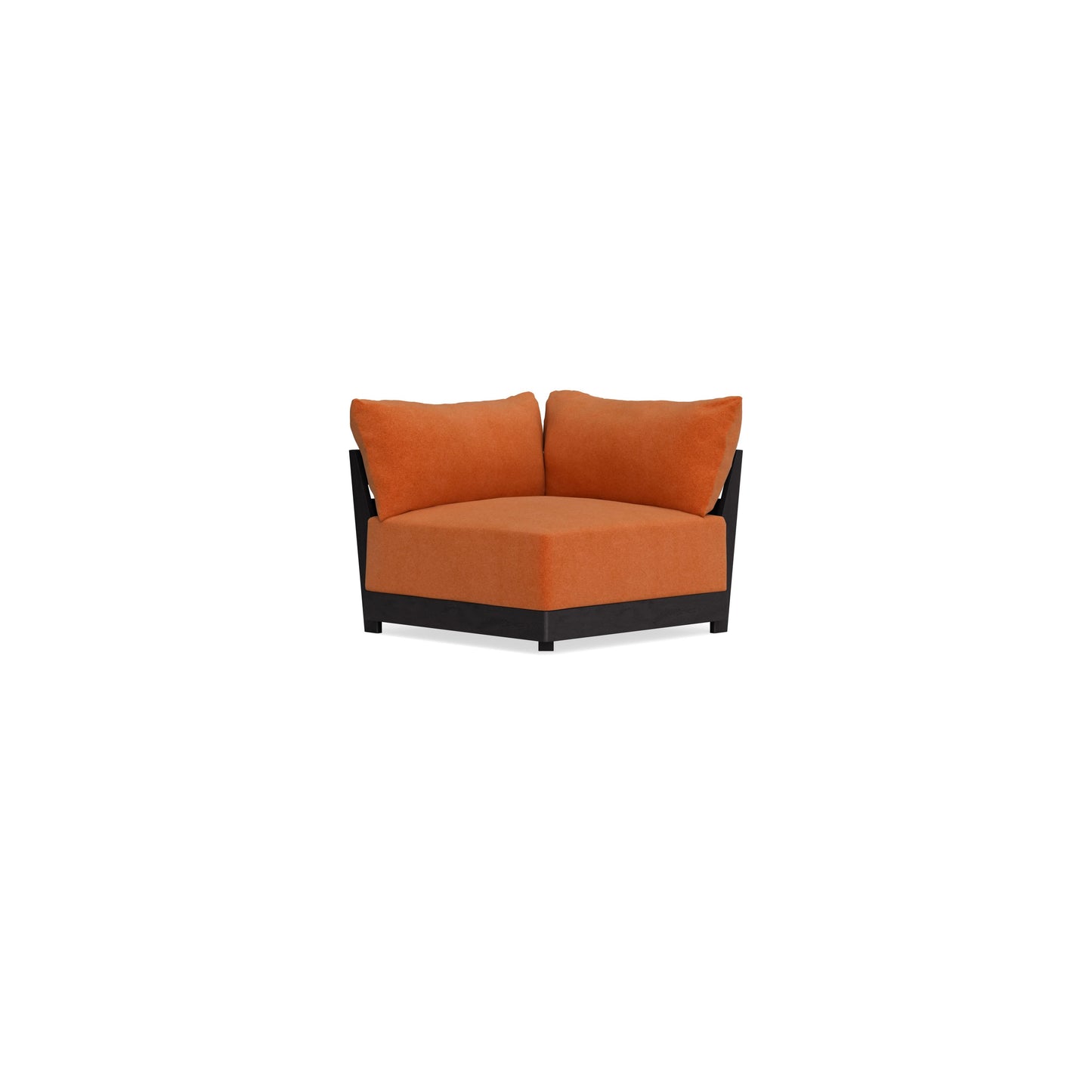 Modular Bondi Black Corner Chair in Terracotta | Memory Foam Blend
