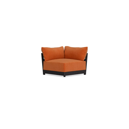 Modular Bondi Black Corner Chair in Terracotta | Memory Foam Blend