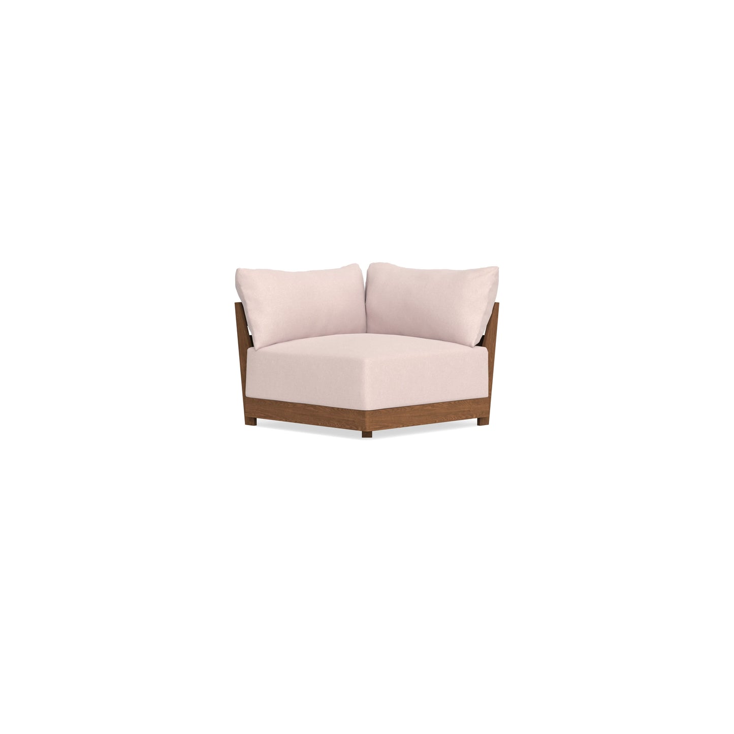 Modular Bondi Espresso Corner Chair in Peony | Memory Foam Blend