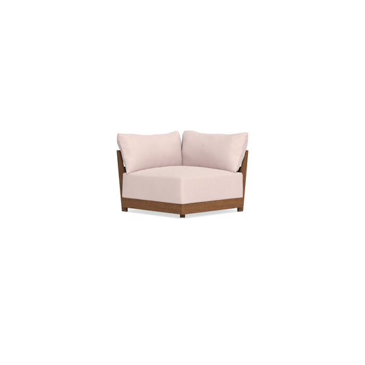 Modular Bondi Espresso Corner Chair in Peony | Memory Foam Blend