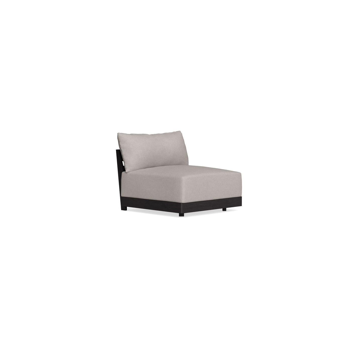 Modular Bondi Black Armless Chair in Cloud | Memory Foam Blend