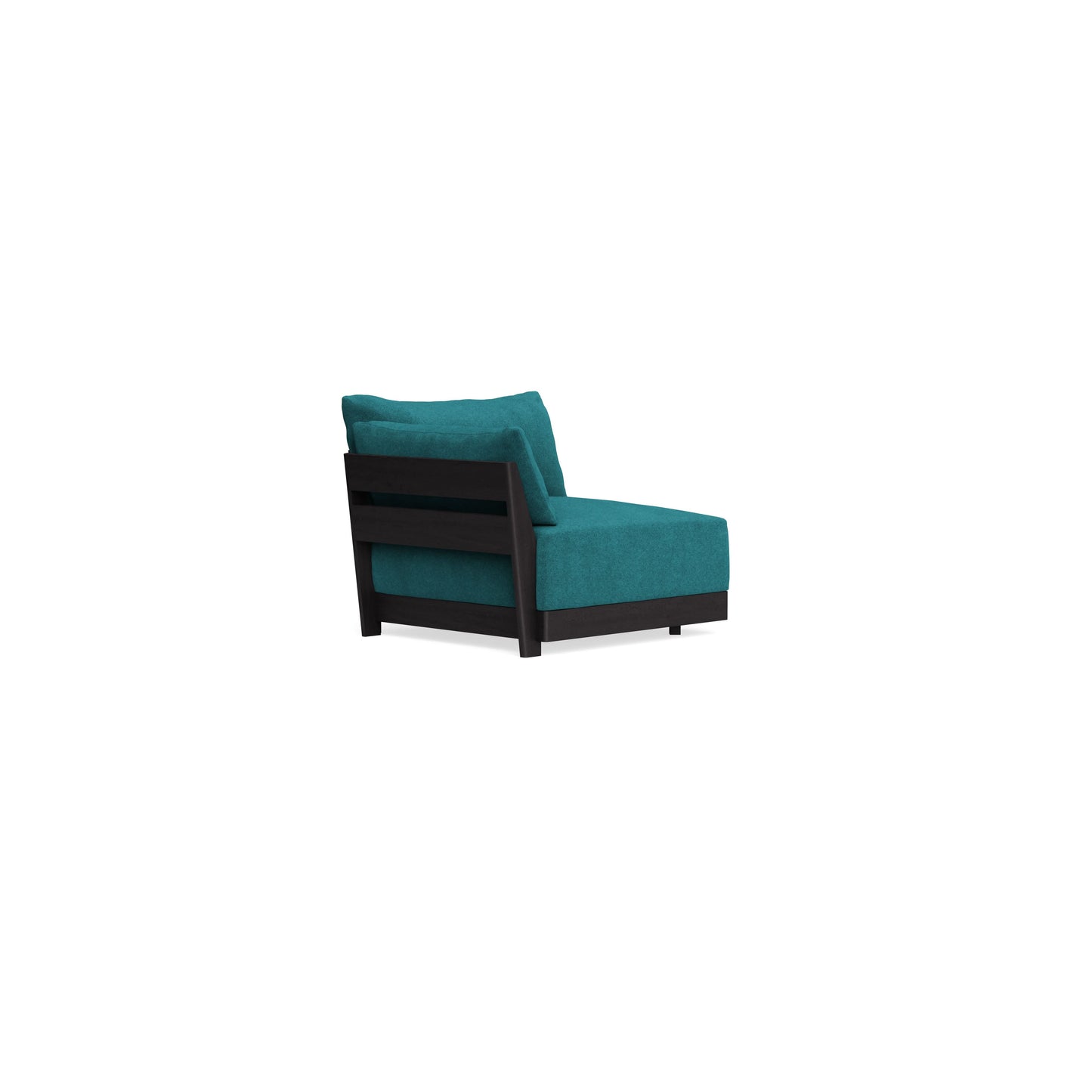 Modular Bondi Black End Chair in Ocean | Memory Foam Blend