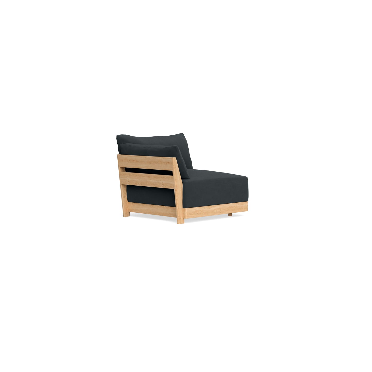 Modular Bondi Latte End Chair in Obsidian | Memory Foam Blend