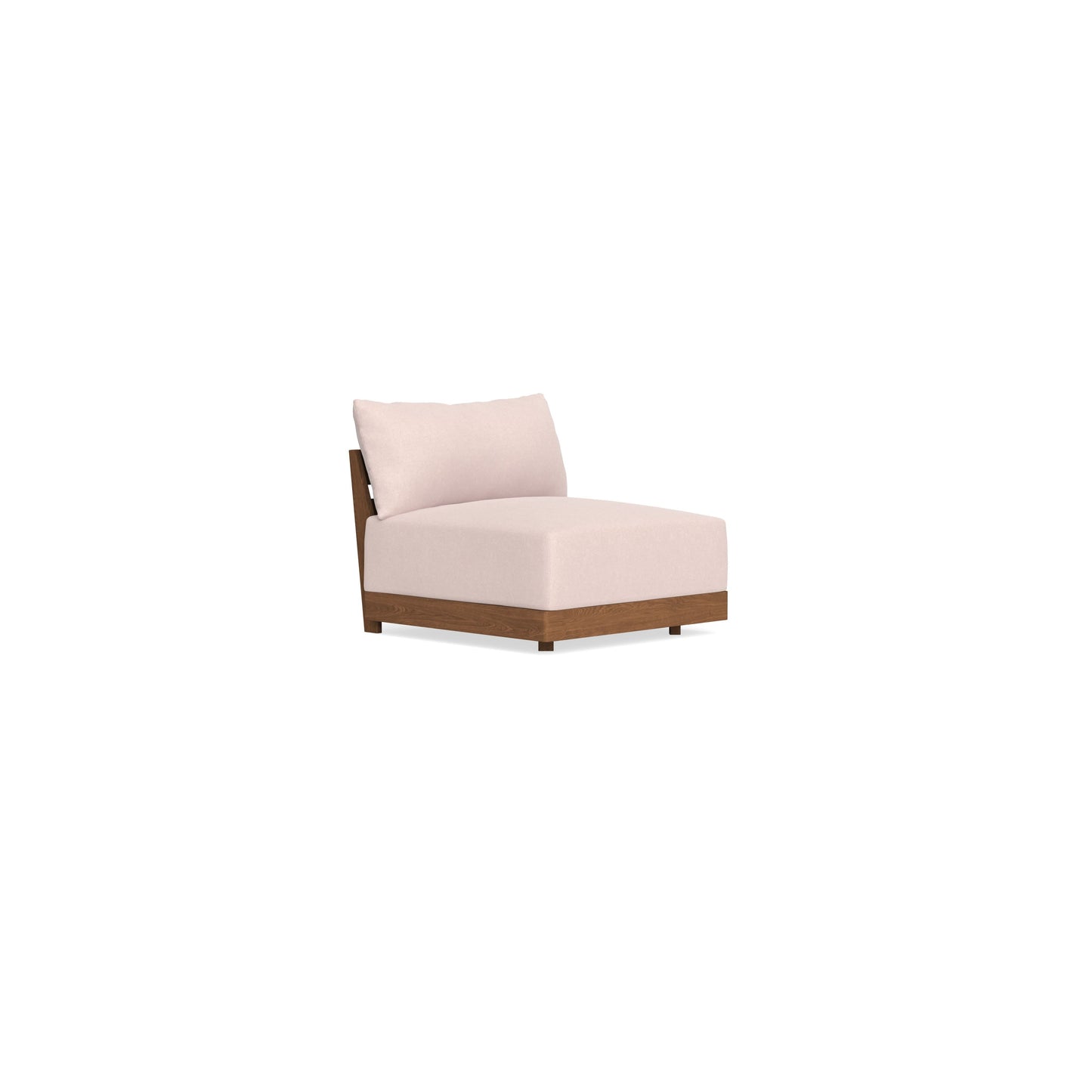 Modular Bondi Espresso Armless Chair in Peony | Memory Foam Blend