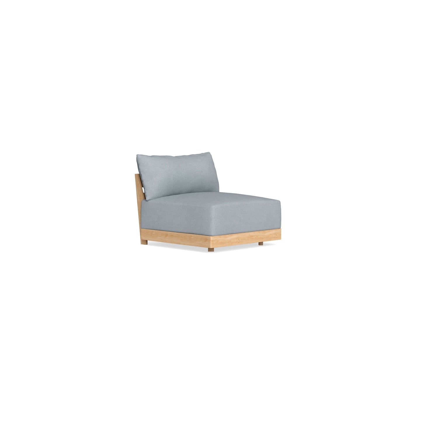 Modular Bondi Latte Armless Chair in Ash | Memory Foam Blend