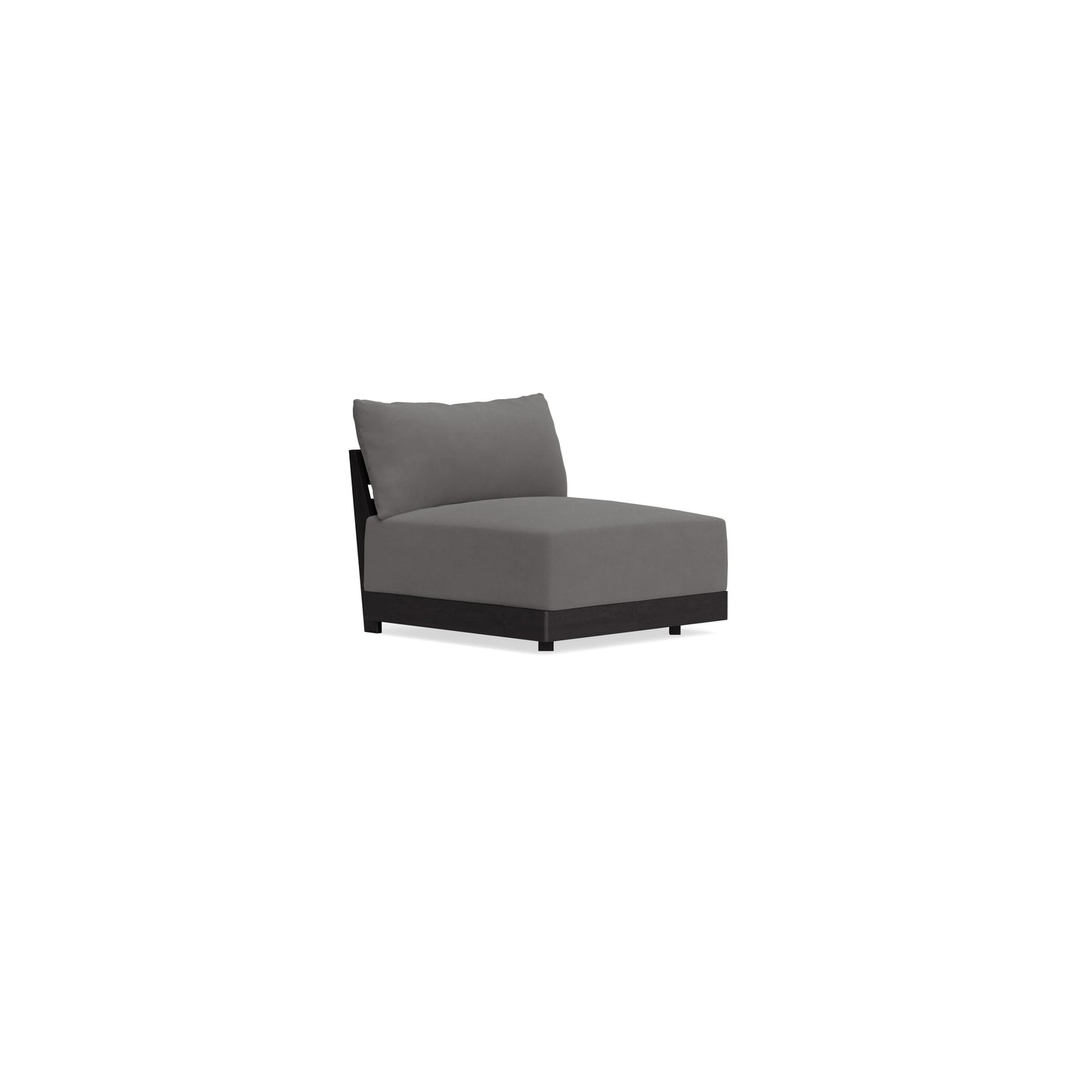 Modular Bondi Black Armless Chair in Burnt Ember | Memory Foam Blend