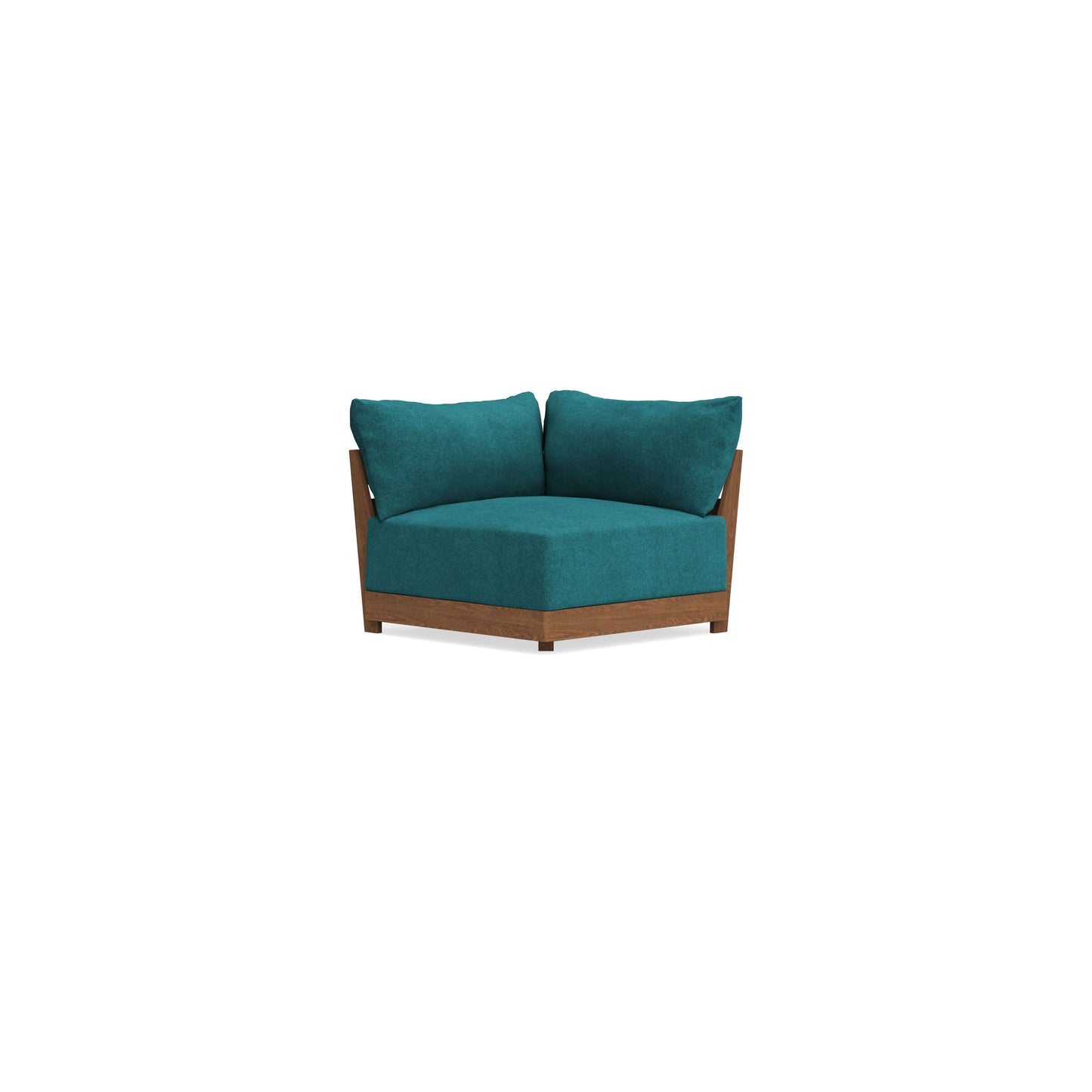 Modular Bondi Espresso Corner Chair in Ocean | Memory Foam Blend