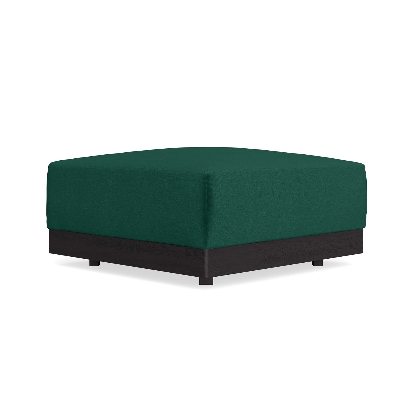 Modular Bondi Black Ottoman in Evergreen | Classic Blend