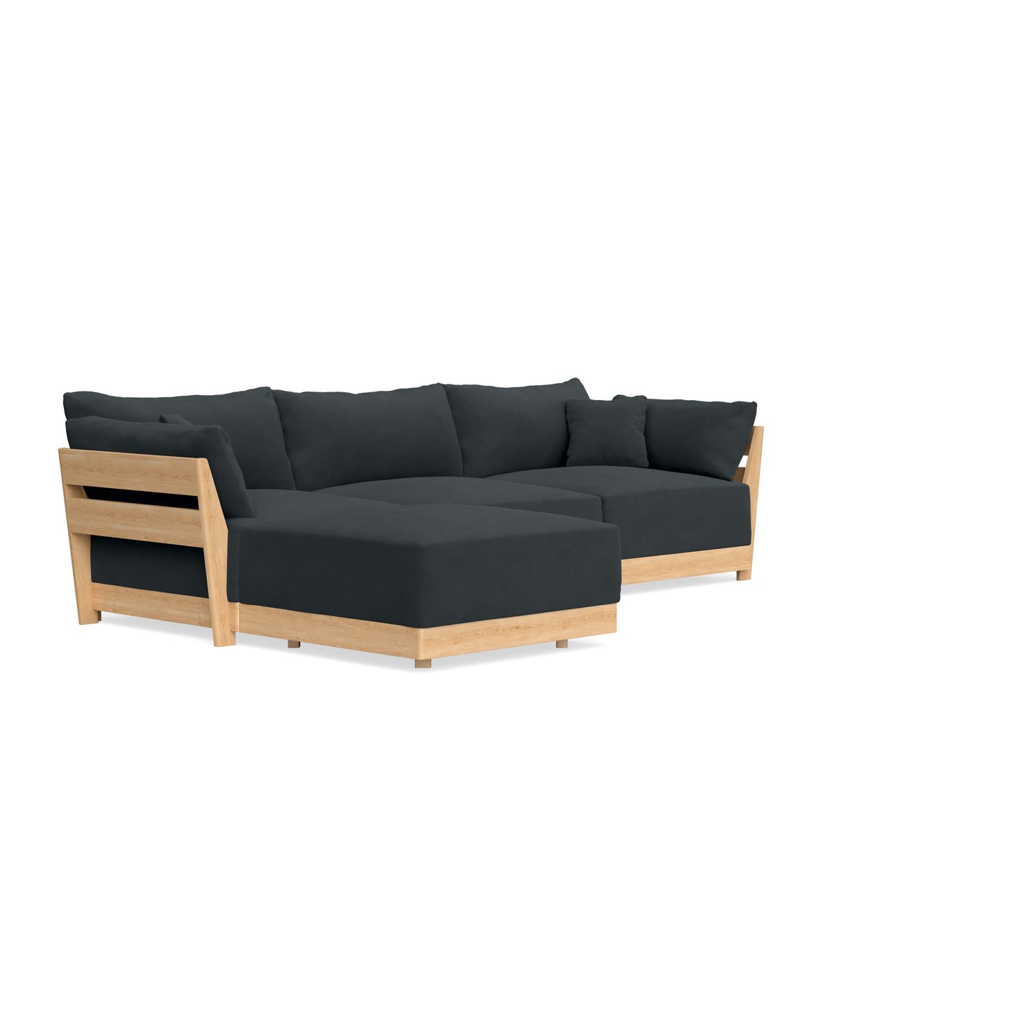 Slipcover Only - Modular Bondi 3-Seater Sectional in Obsidian