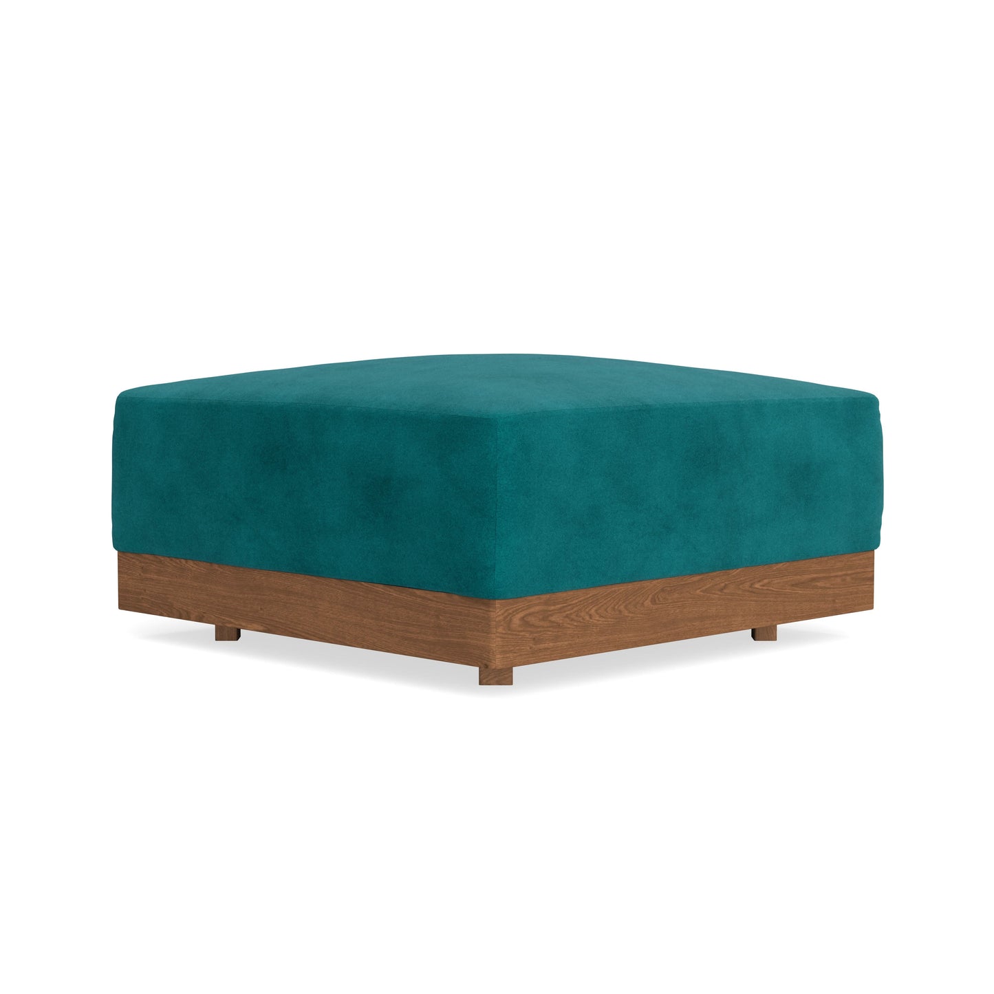 Modular Bondi Espresso Ottoman in Peacock | Memory Foam Blend