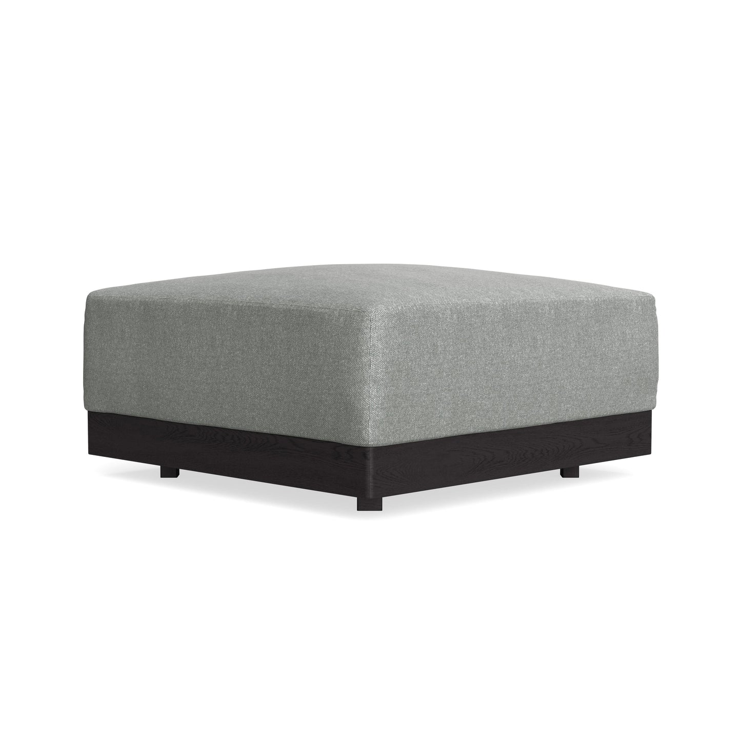 Modular Bondi Black Ottoman in Storm Gray | Classic Blend