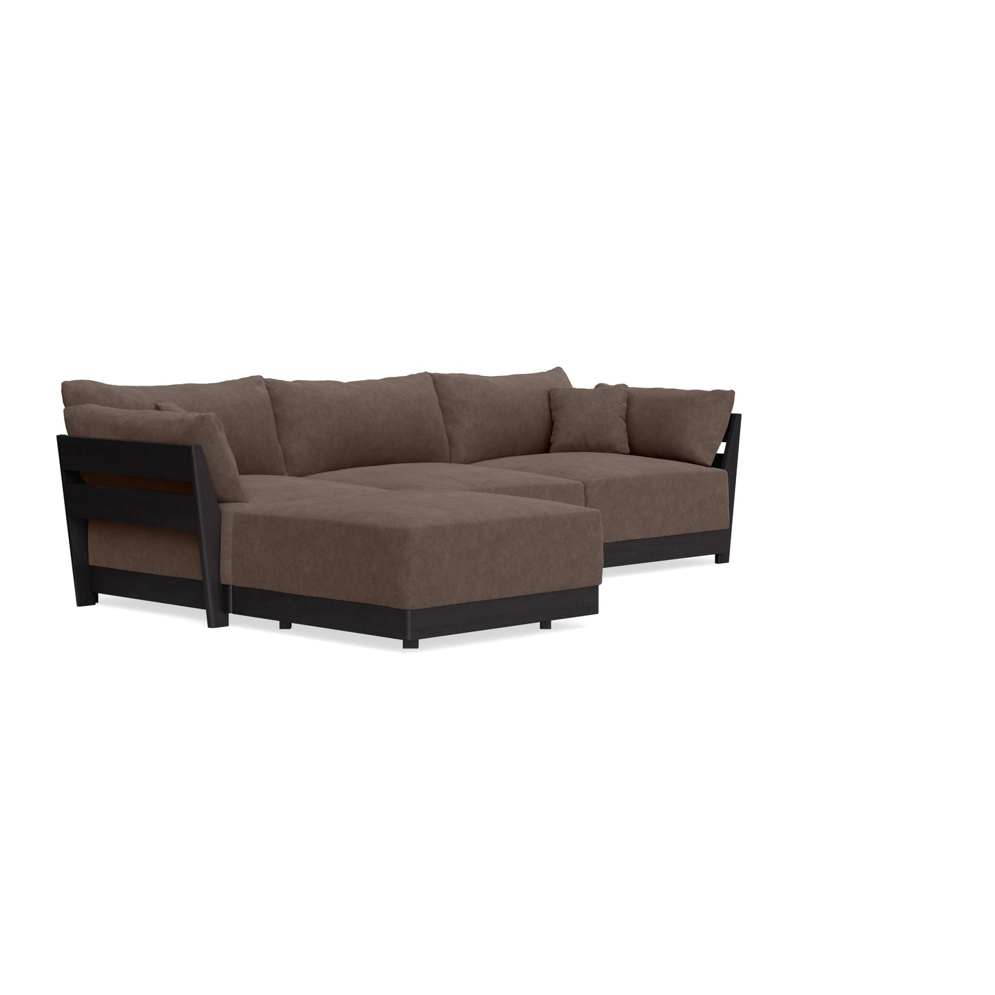Modular Bondi Black 3-Seater Sectional in Chocolate | Classic Blend